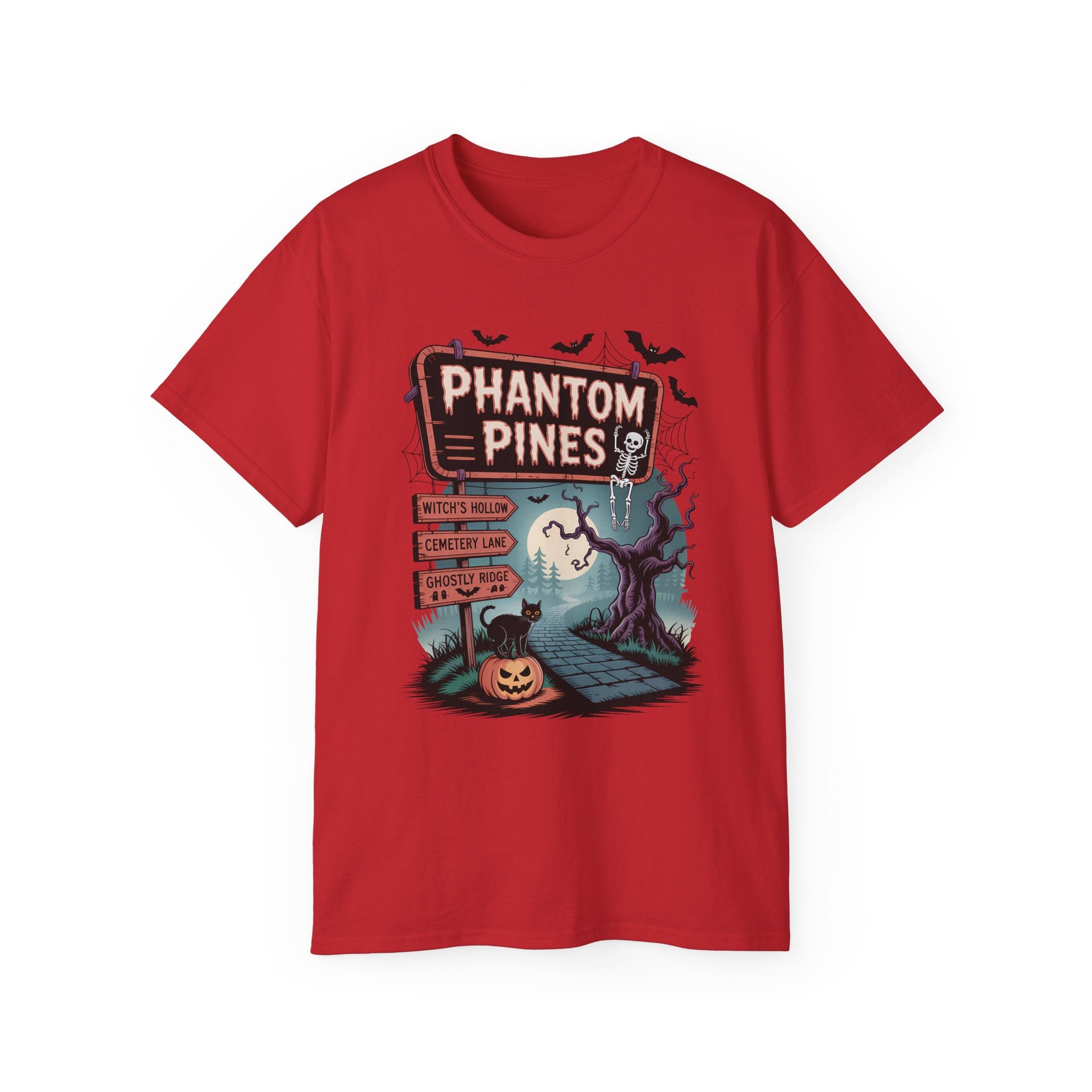 Halloween Phantom Pines Spooky Skeleton Tee | Gallory Hive