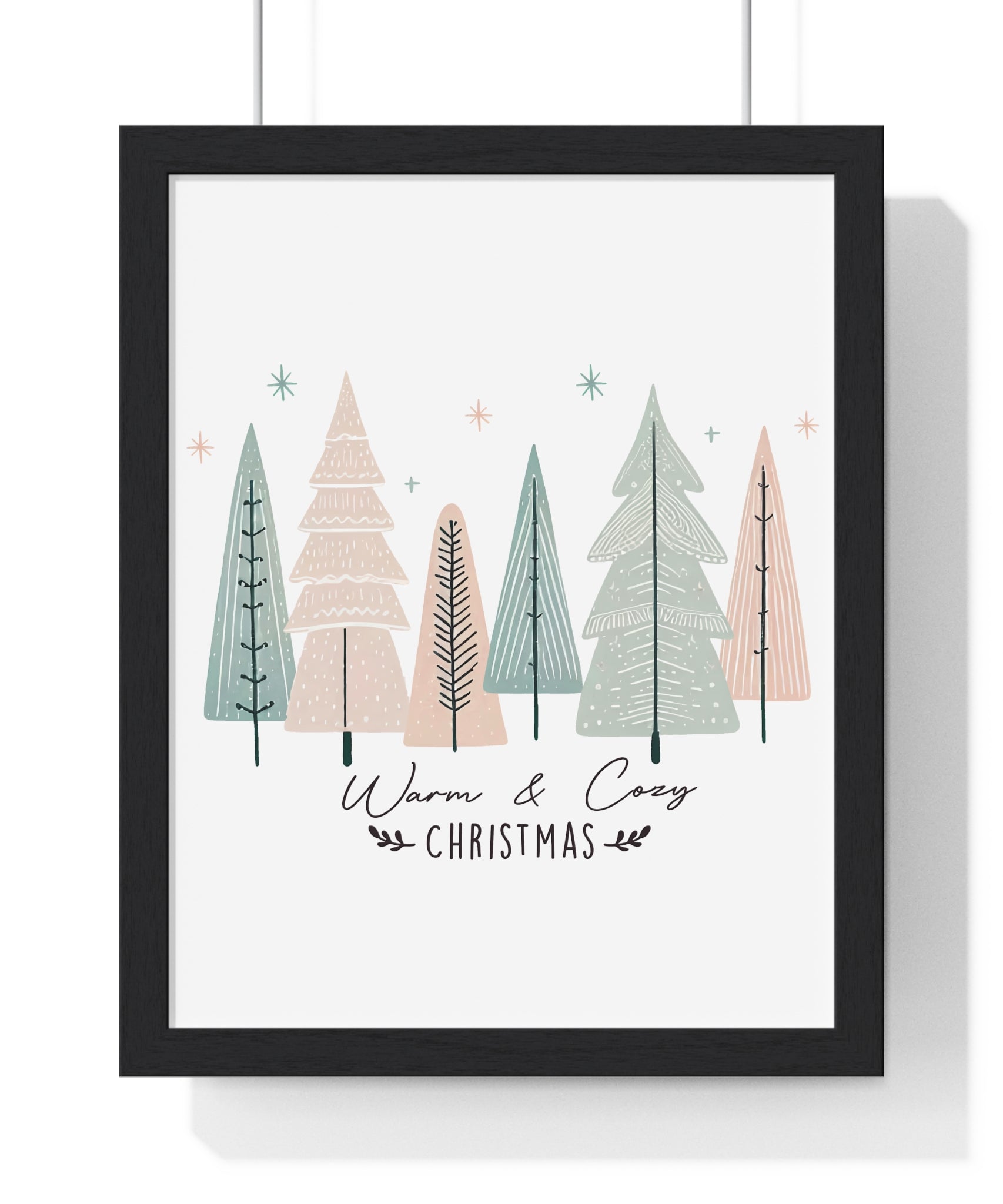 Product Title: "Warm & Cozy Christmas Framed Wall Decor