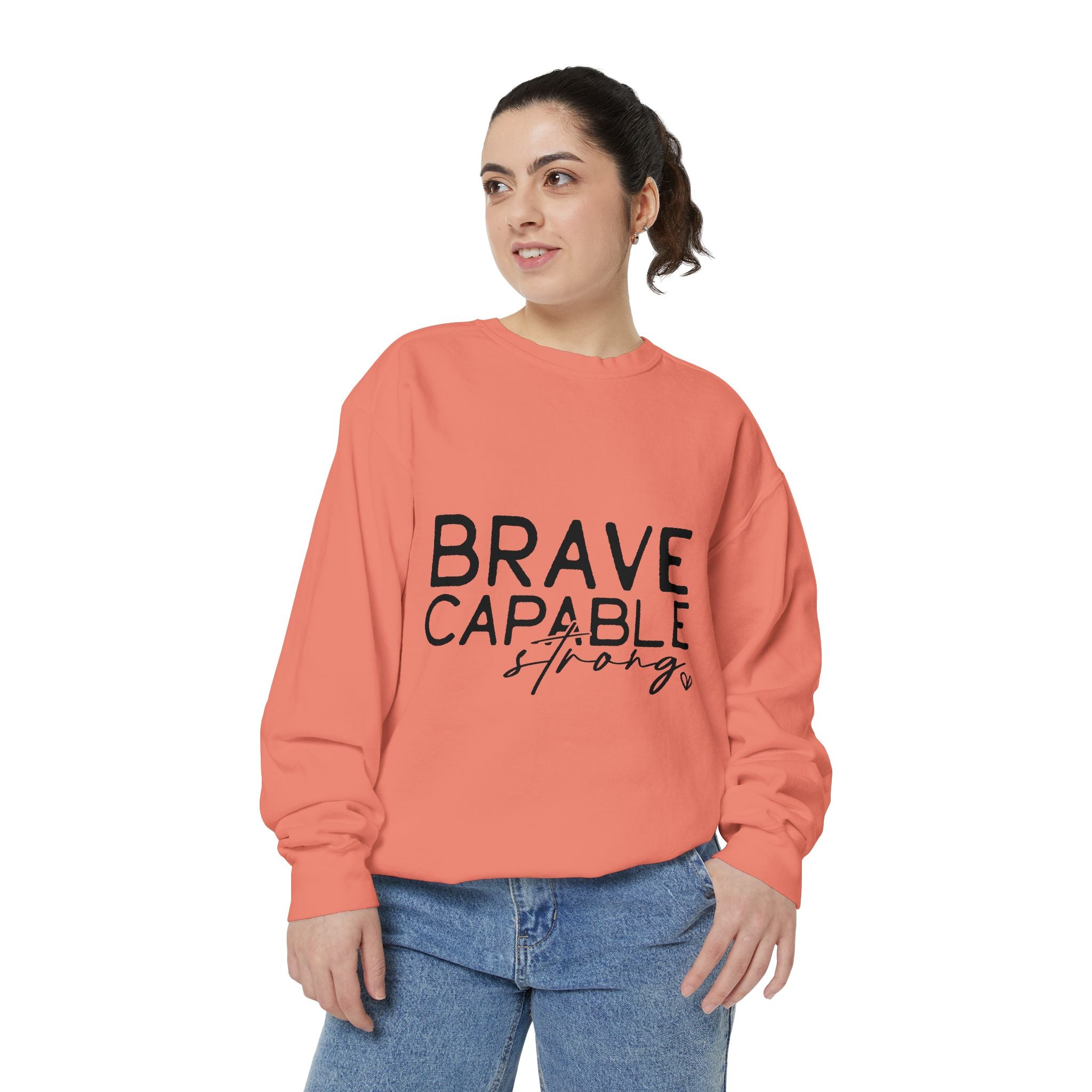 Minimalist Brave Capable Strong Crewneck Sweatshirt