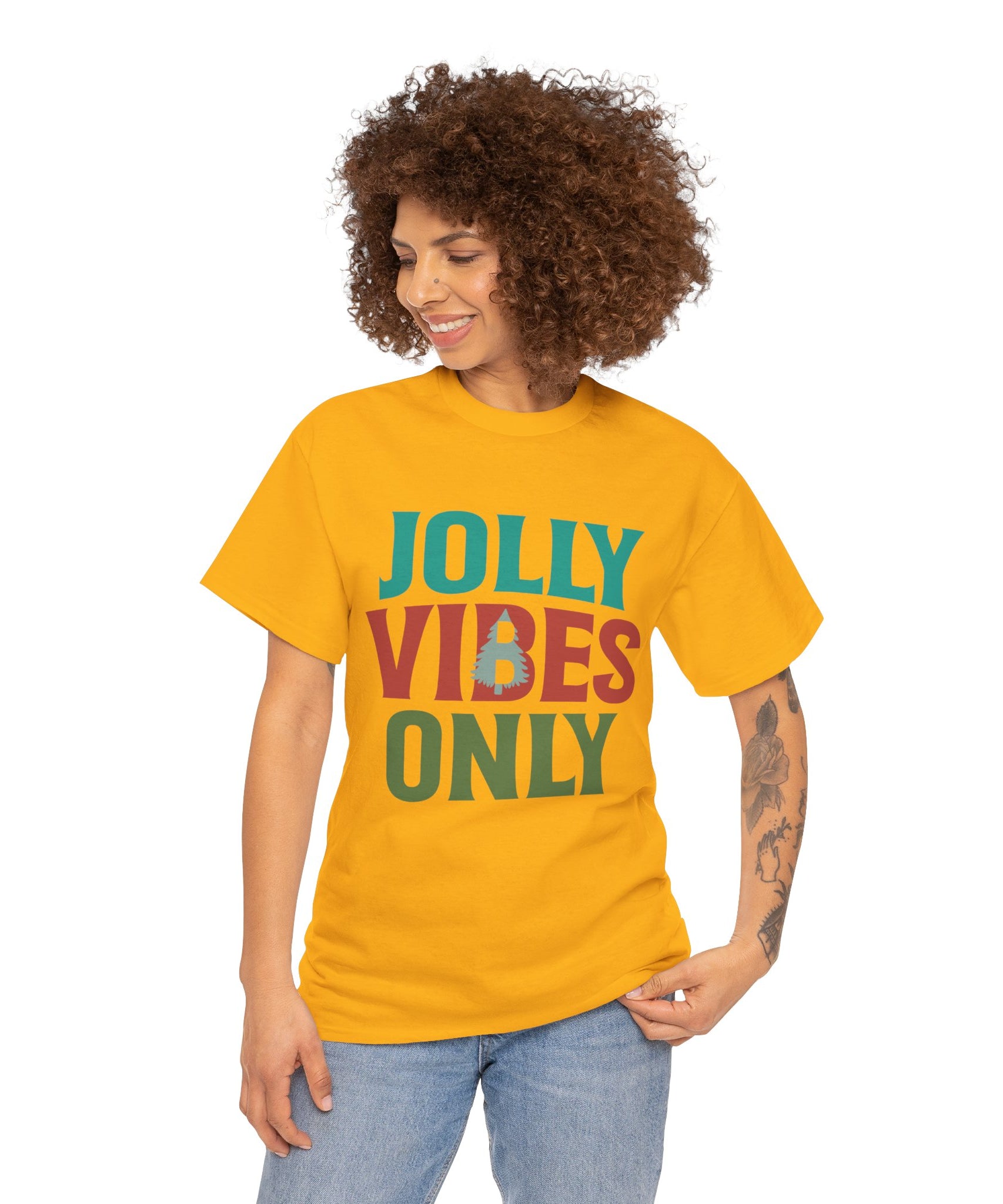 Festive Jolly Vibes Christmas T-Shirt | Gallory Hive