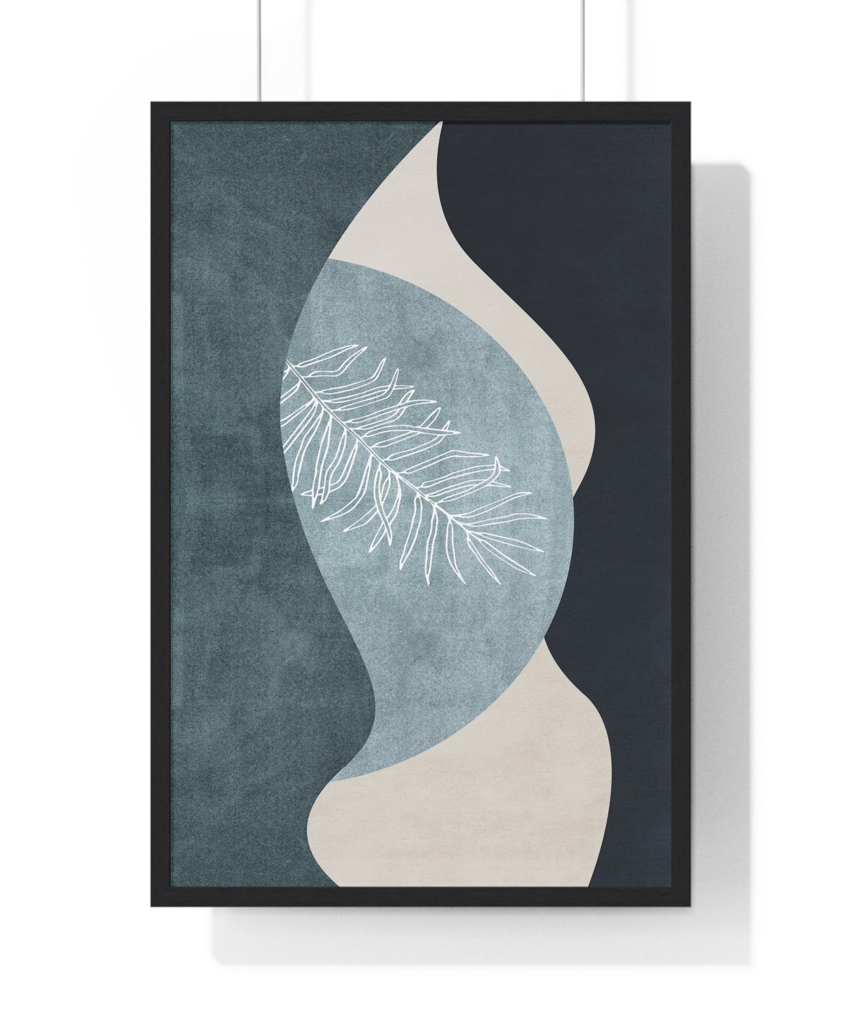 Vibrant Abstract Art Wooden Frame Poster - Modern Wall Decor