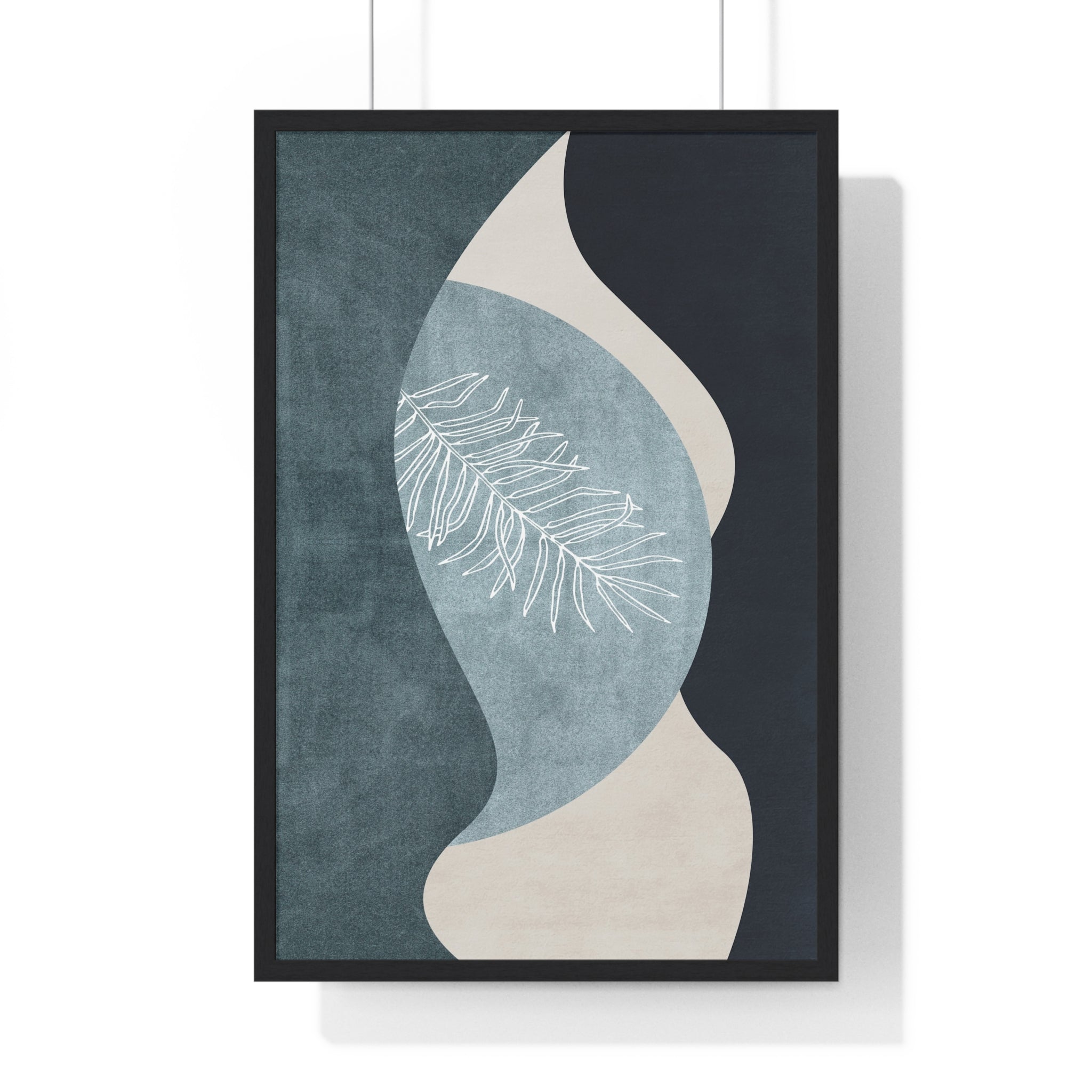 Vibrant Abstract Art Wooden Frame Poster - Modern Wall Decor