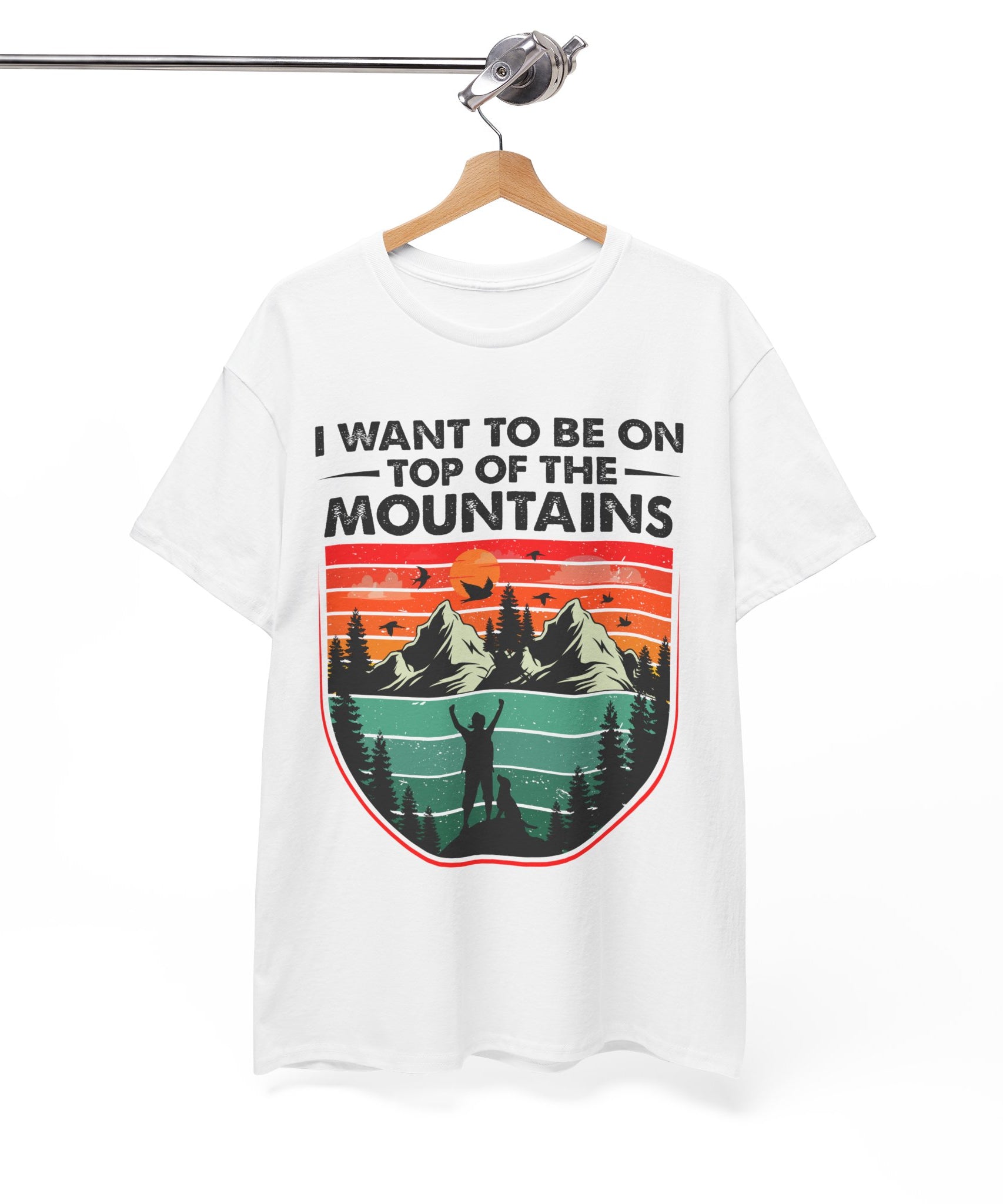 Retro Mountains T-Shirt - Adventure Vibes Tee