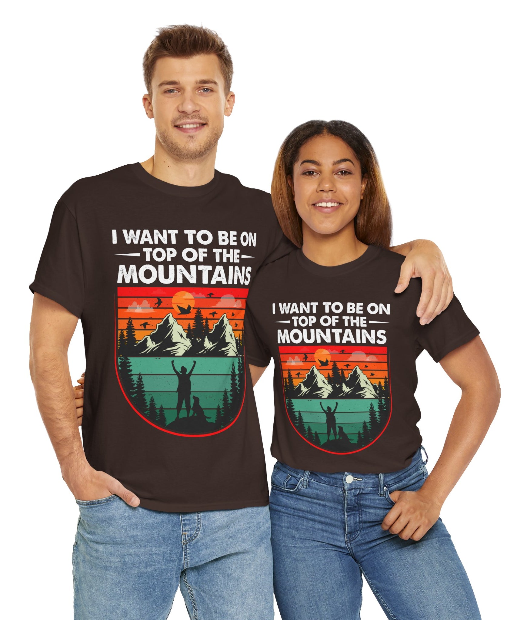 Retro Mountains T-Shirt - Adventure Vibes Tee