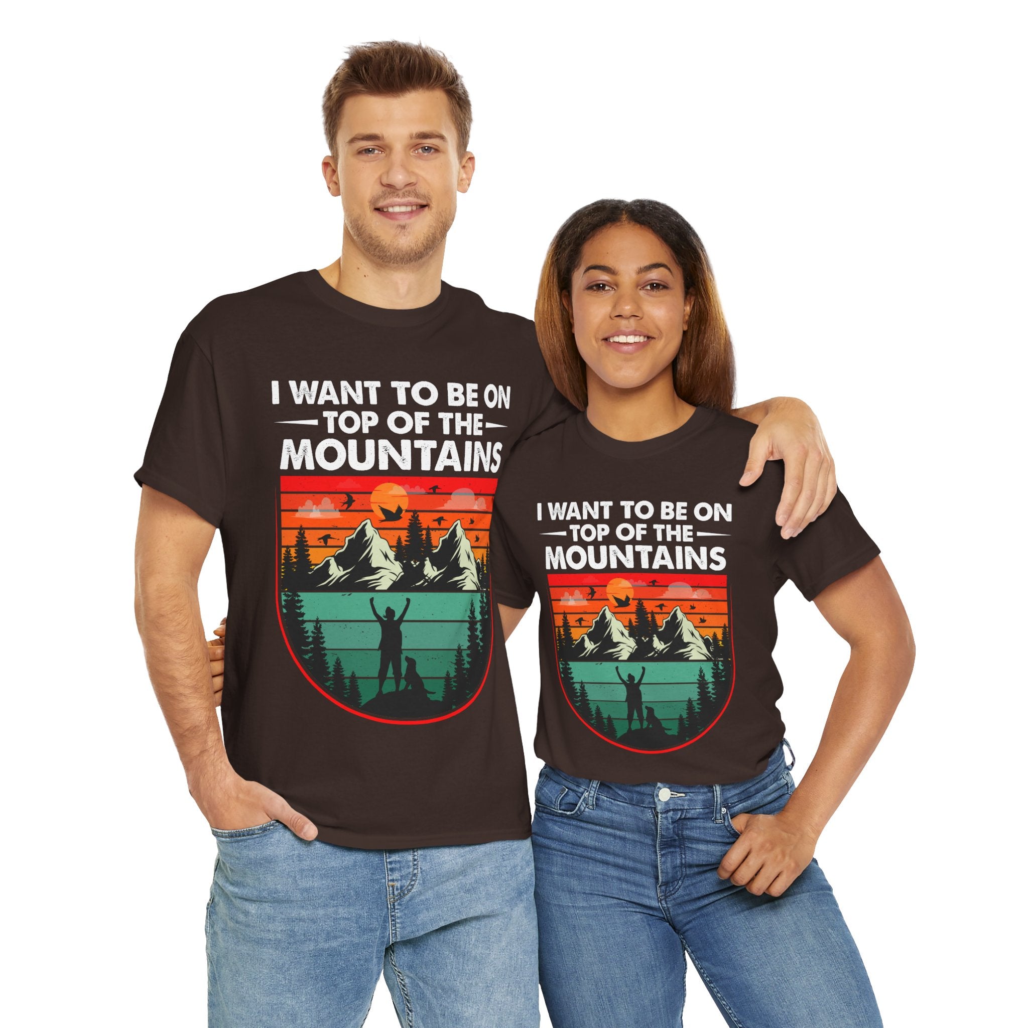 Retro Mountains T-Shirt - Adventure Vibes Tee