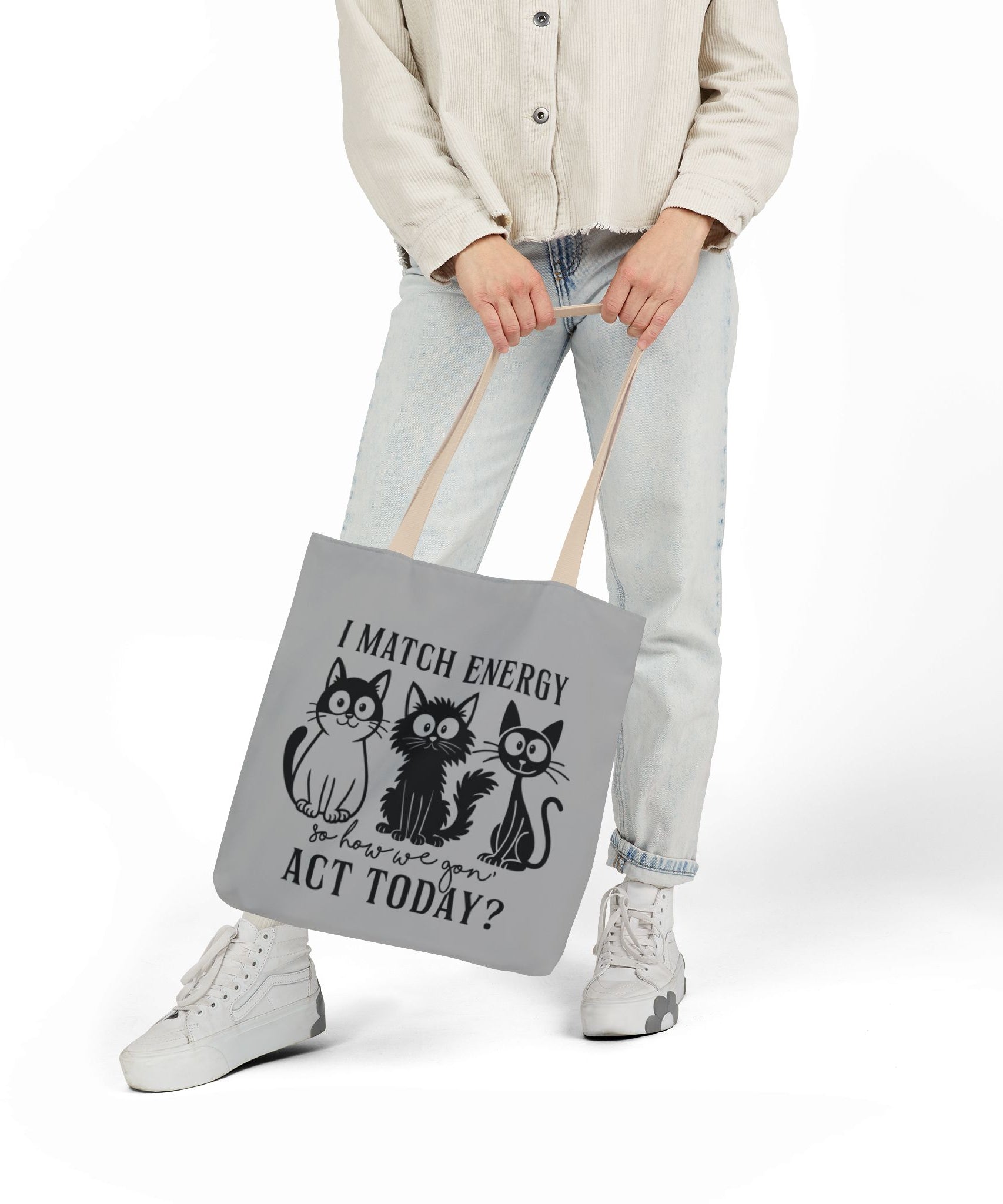 Gift for Cat Lovers – Light Grey Tote Bag