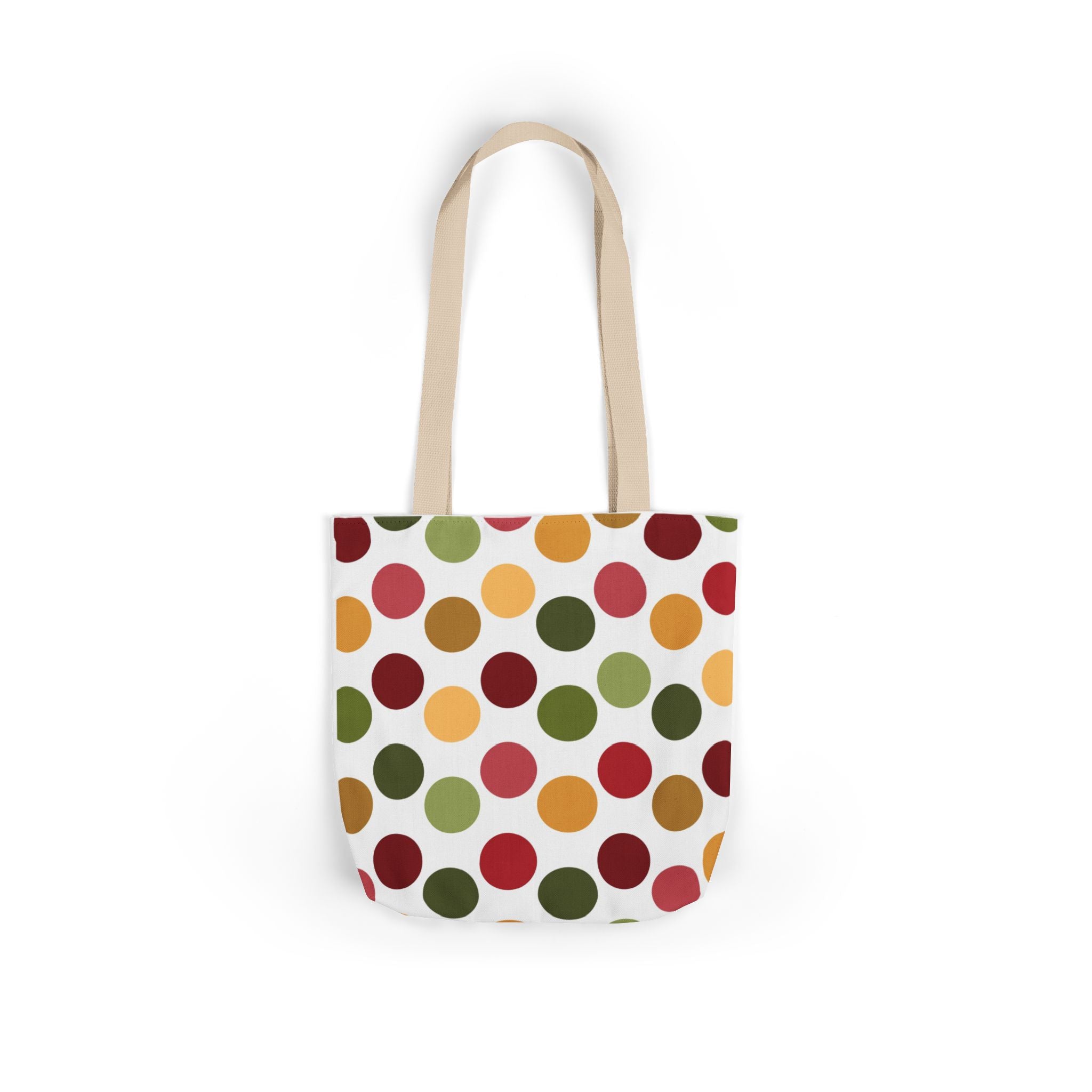 Colorful Polka Dot Canvas Tote Bag | Gallory Hive