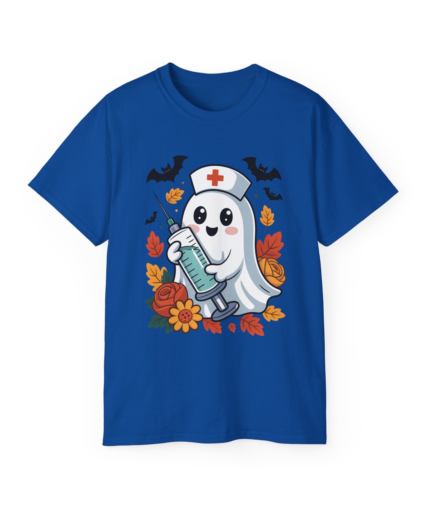 Halloween Nurse Ghost T-Shirt - Spooky Season Style