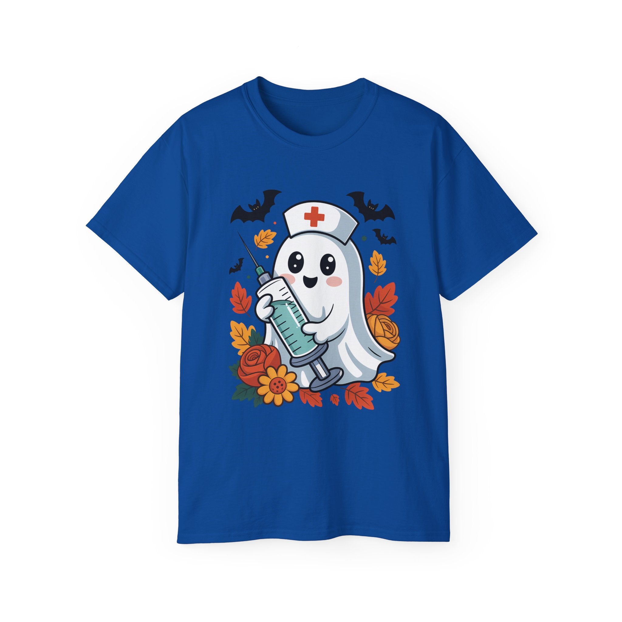 Halloween Nurse Ghost T-Shirt - Spooky Season Style