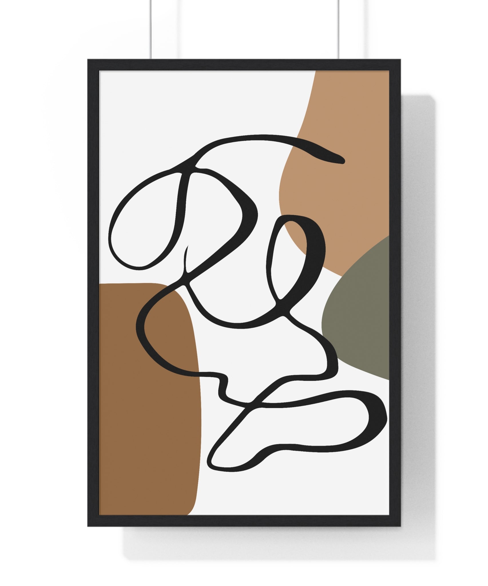 Organic Shapes Wall Art – Wood Framed Poster | Gallory Hive