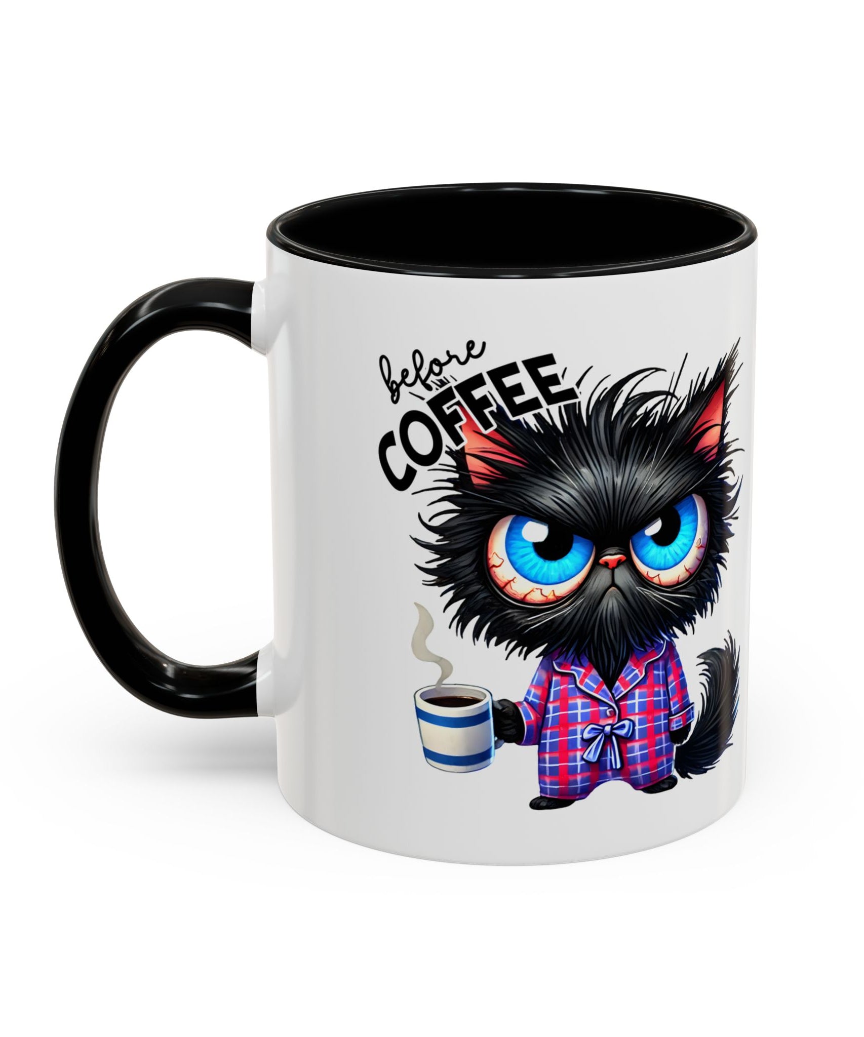 Cute Black Cat Accent Coffee Mug  Gallory Hive