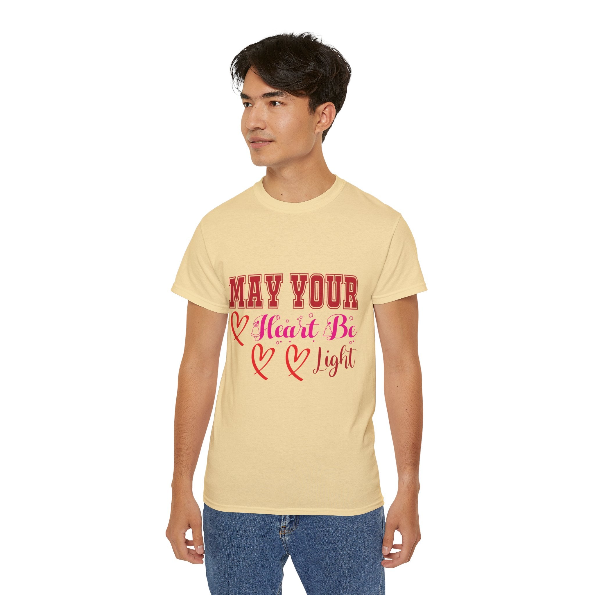 May Your Heart Be Light Christmas T-Shirt | Gallory Hive