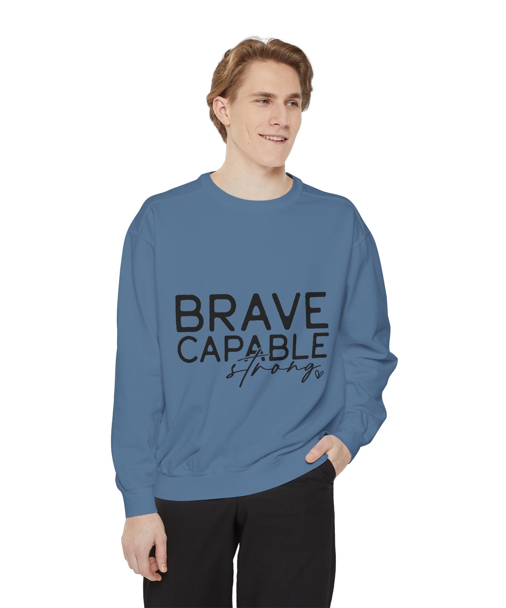 Minimalist Brave Capable Strong Crewneck Sweatshirt