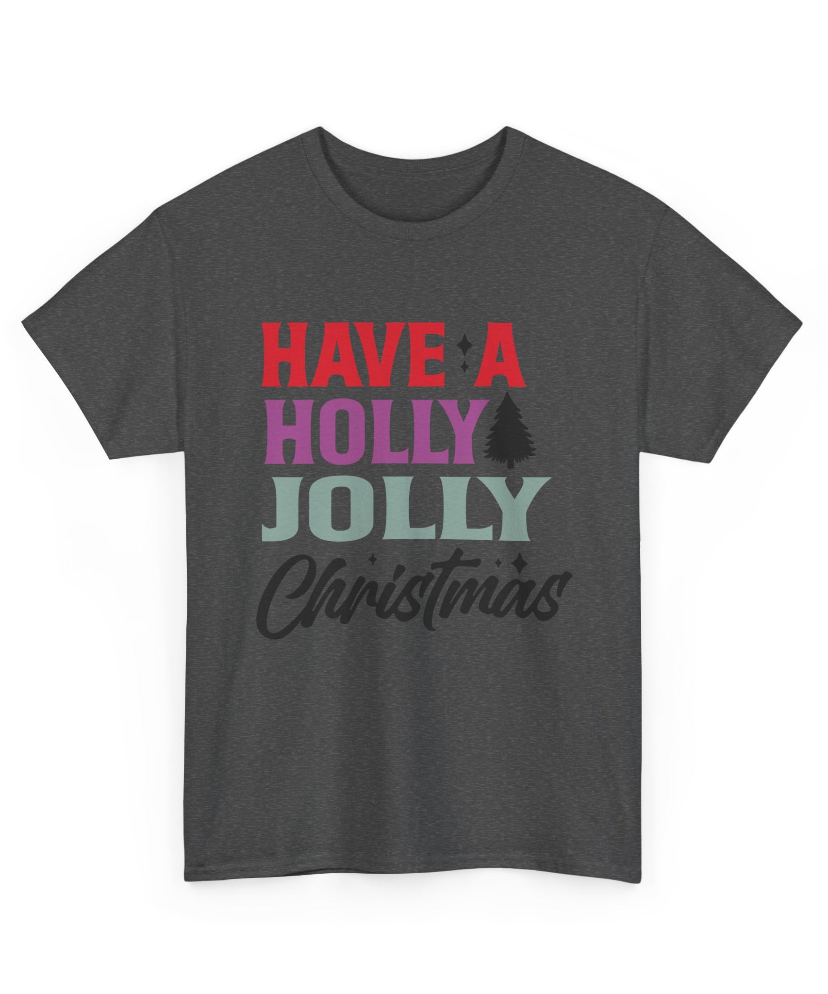 Festive Holly Jolly Christmas Graphic Tee | Gallory Hive