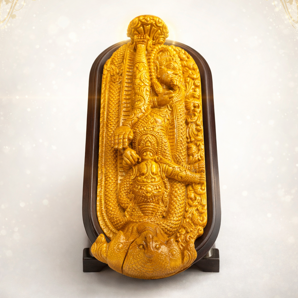 Handmade Anantha Shayanam God Padmanabha Wooden Sculpture | Gallory Hive