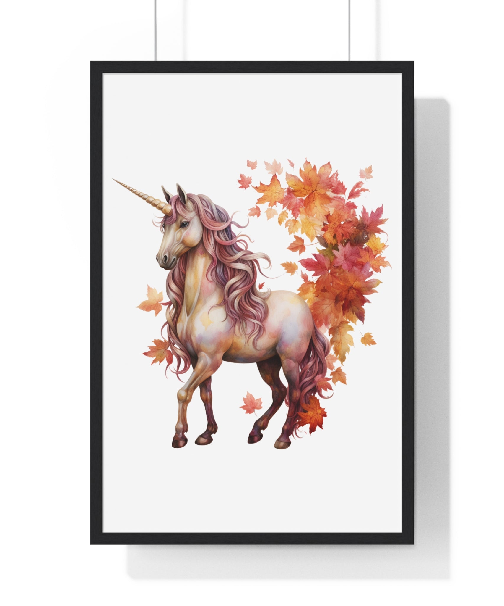 Autumn Unicorn – Wooden Frame Fantasy Art | Gallory Hive