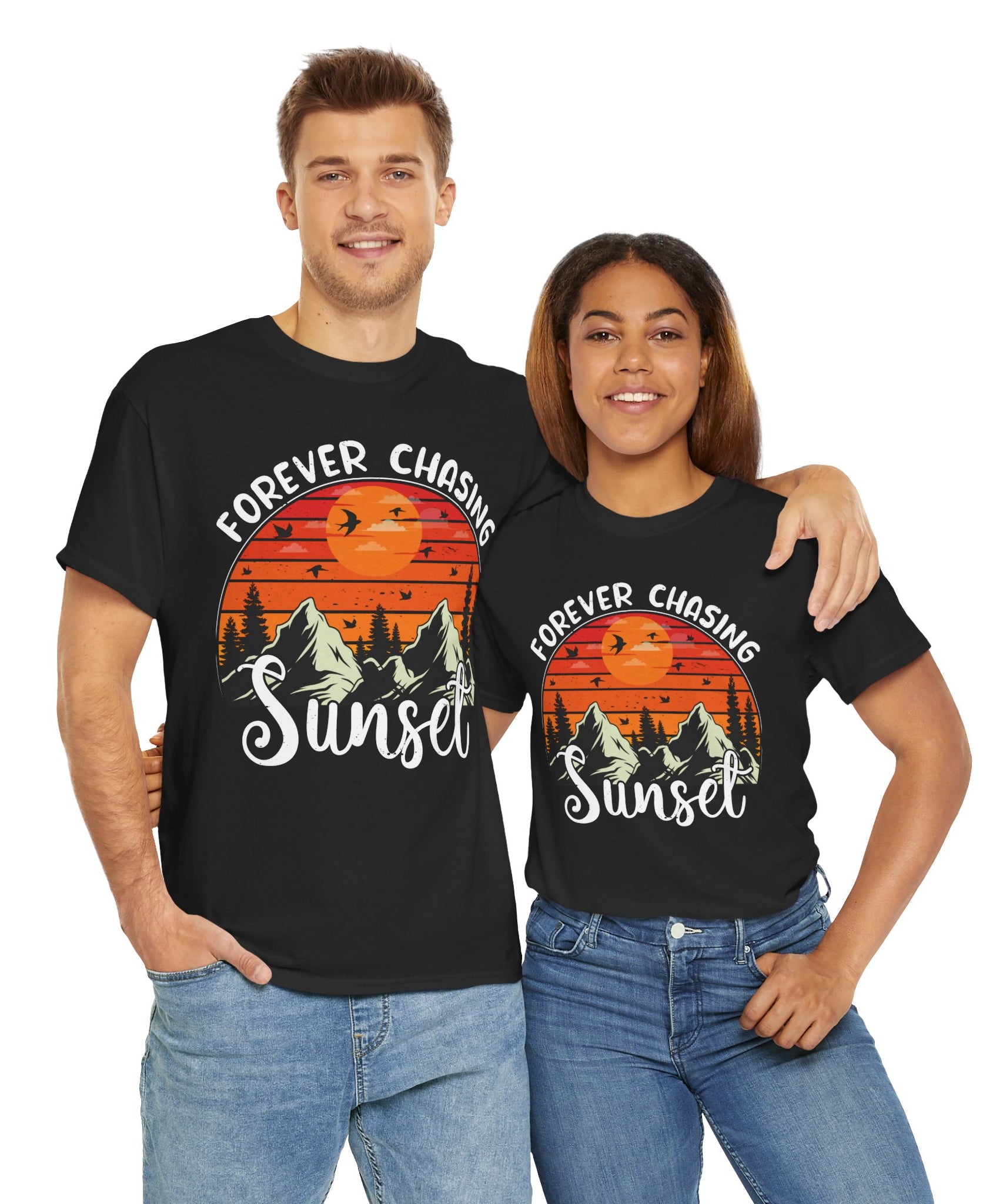 Sunset Mountain Scene T-Shirt