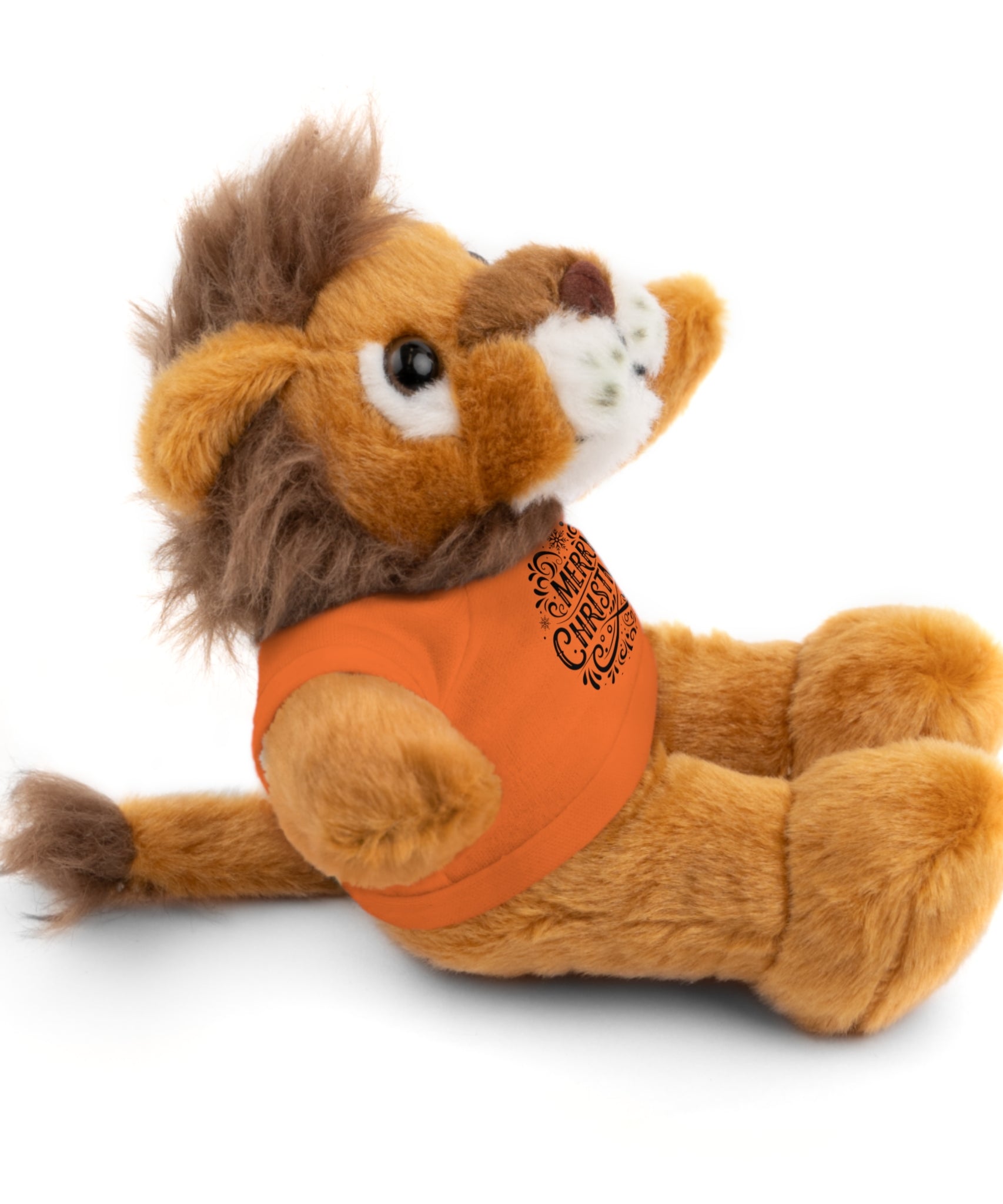 Festive Merry Christmas Stuffed Lion | Gallory Hive