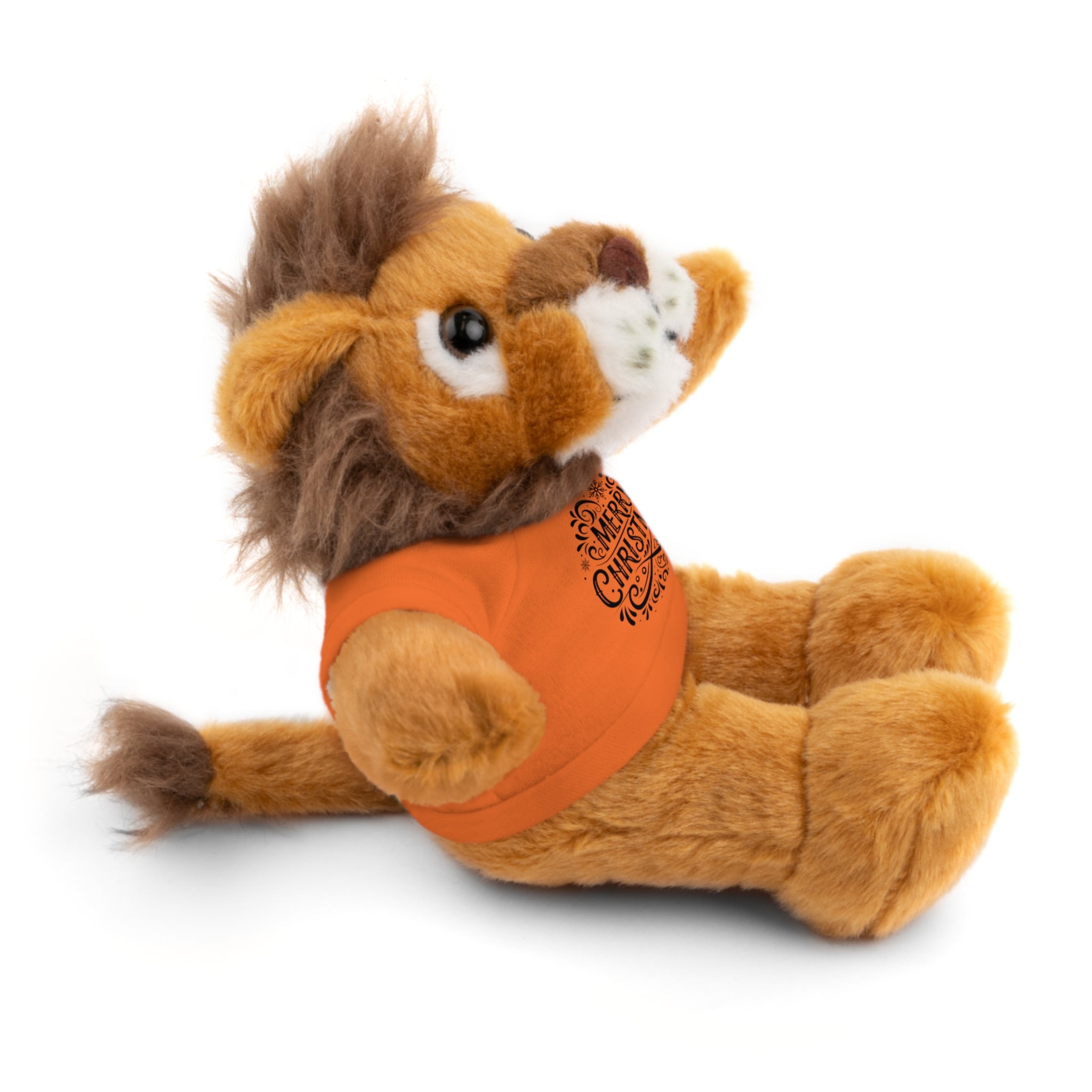 Festive Merry Christmas Stuffed Lion | Gallory Hive