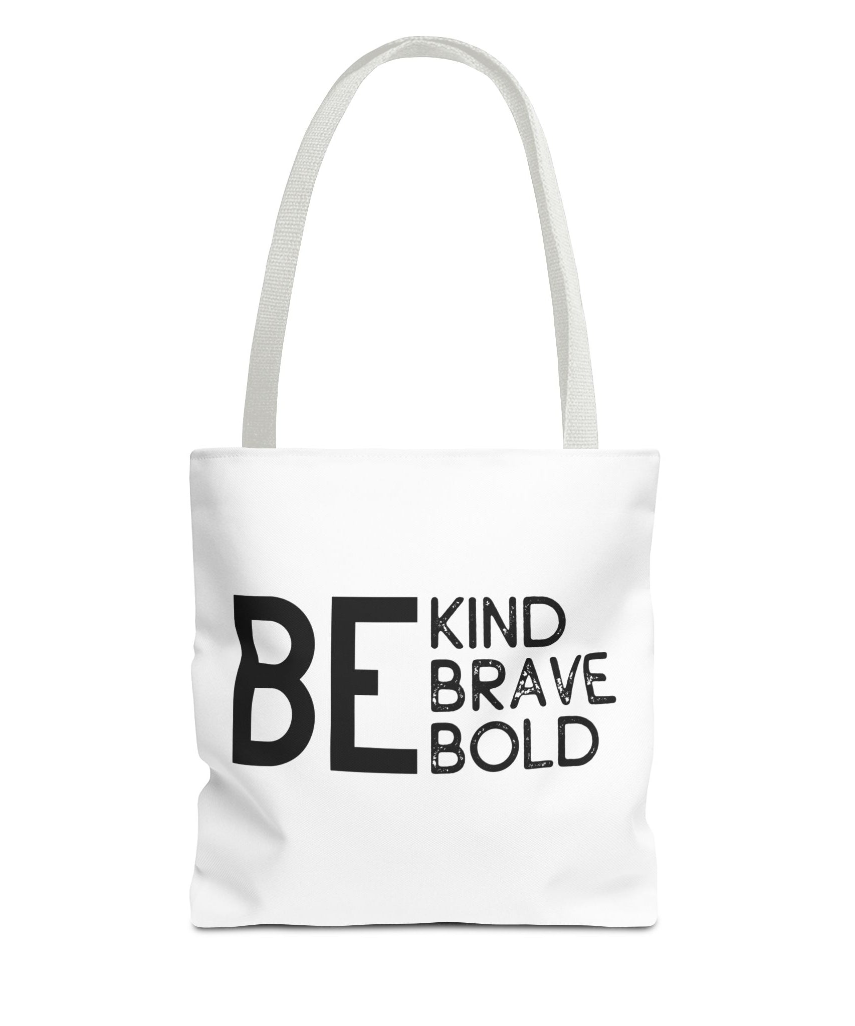 Inspirational Tote Bag - Be Kind Brave Bold - Eco-Friendly Carryall