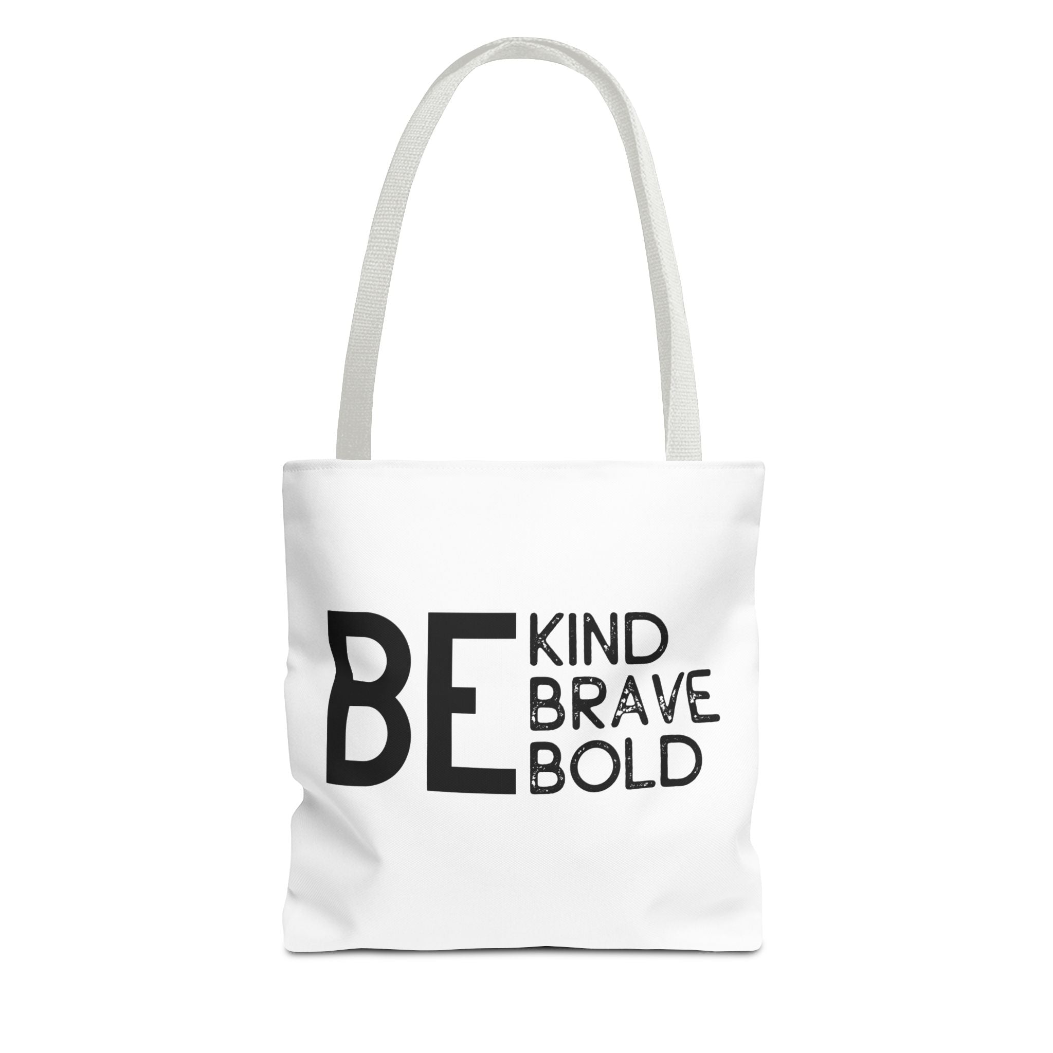 Inspirational Tote Bag - Be Kind Brave Bold - Eco-Friendly Carryall