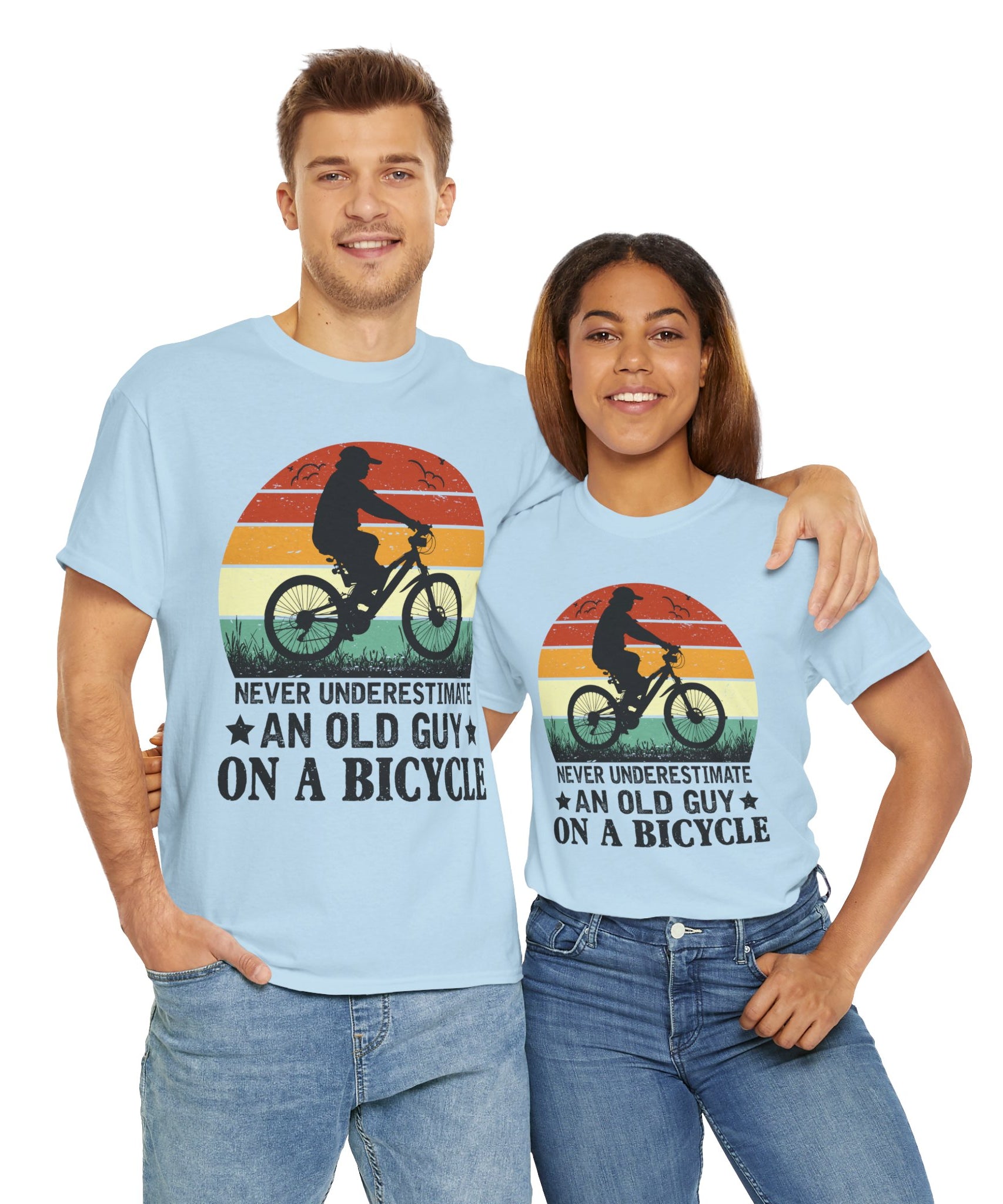 Retro Old Guy On Bicycle Shirt