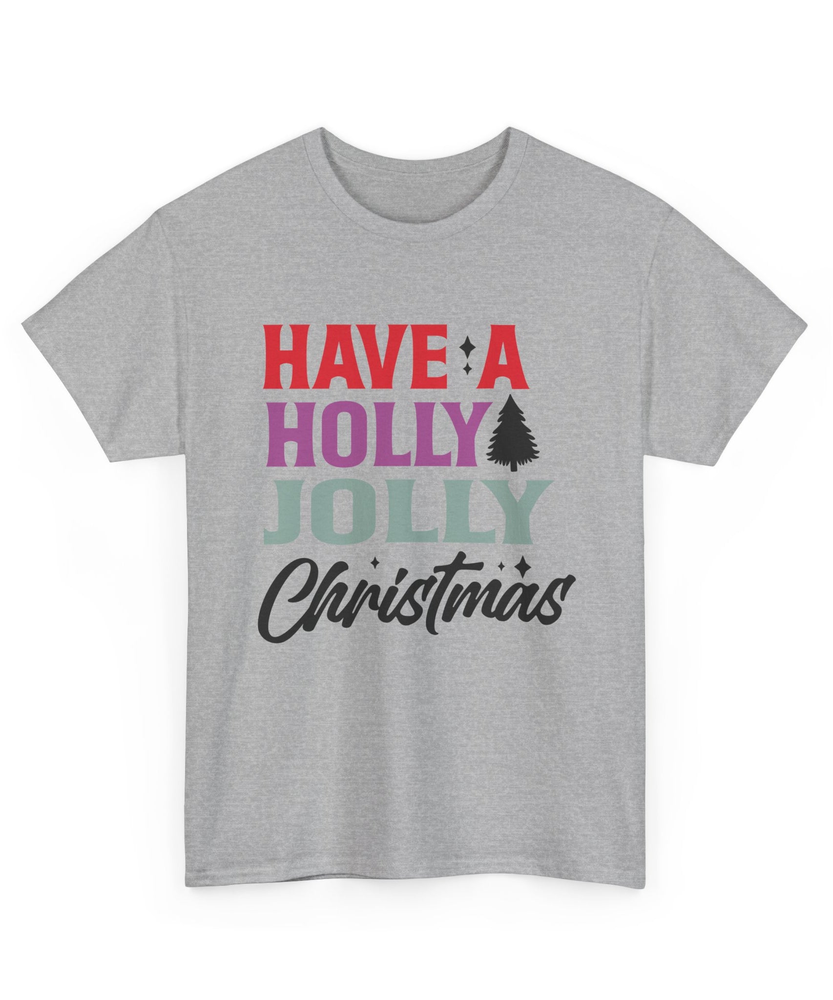 Festive Holly Jolly Christmas Graphic Tee | Gallory Hive