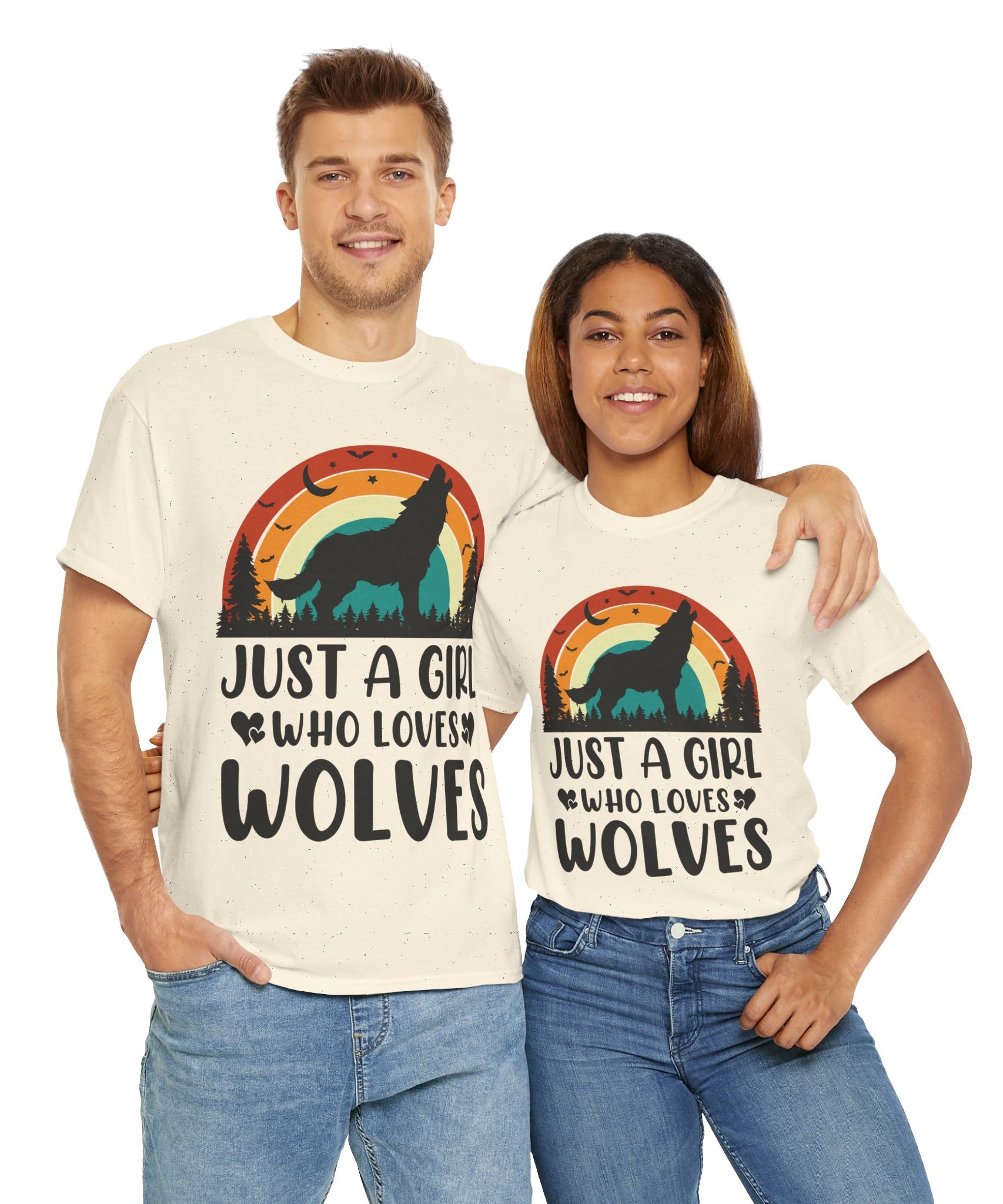 Vintage Wolf Lover Girl Tee