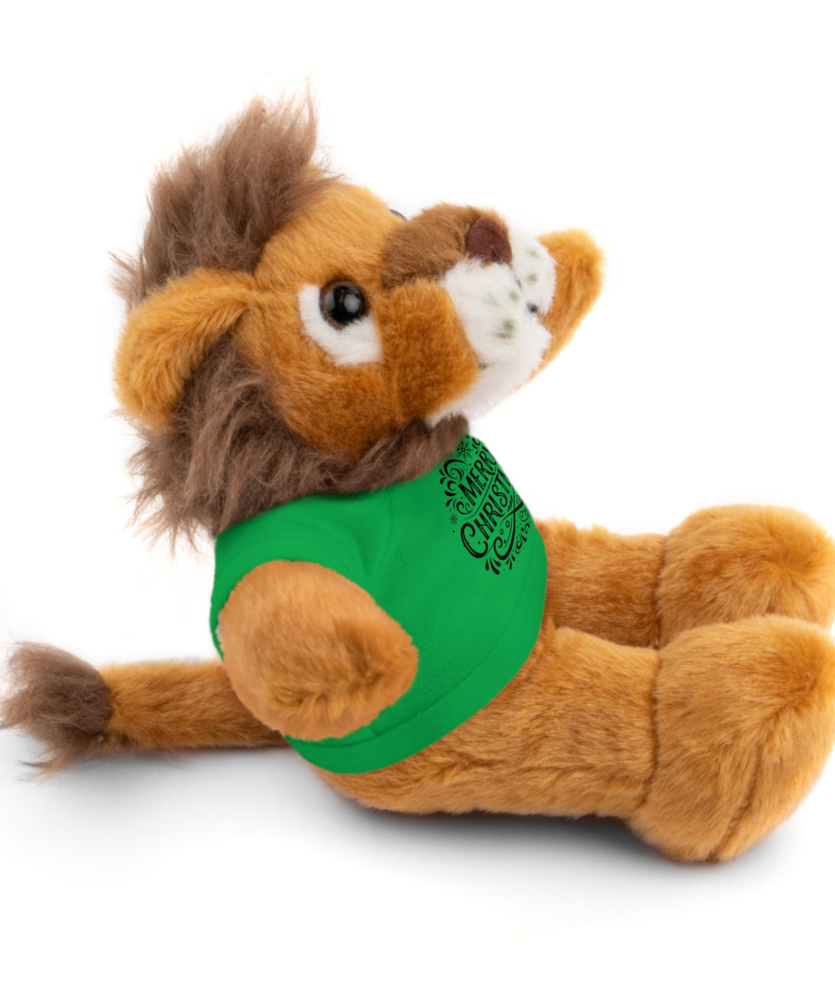 Festive Merry Christmas Stuffed Lion | Gallory Hive