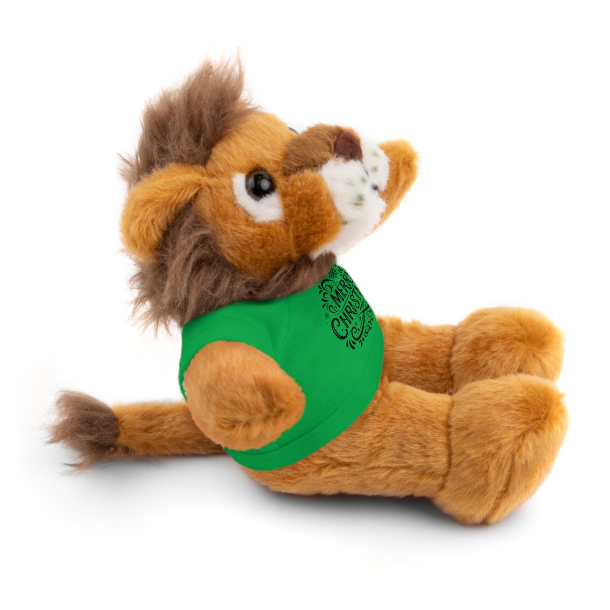 Festive Merry Christmas Stuffed Lion | Gallory Hive
