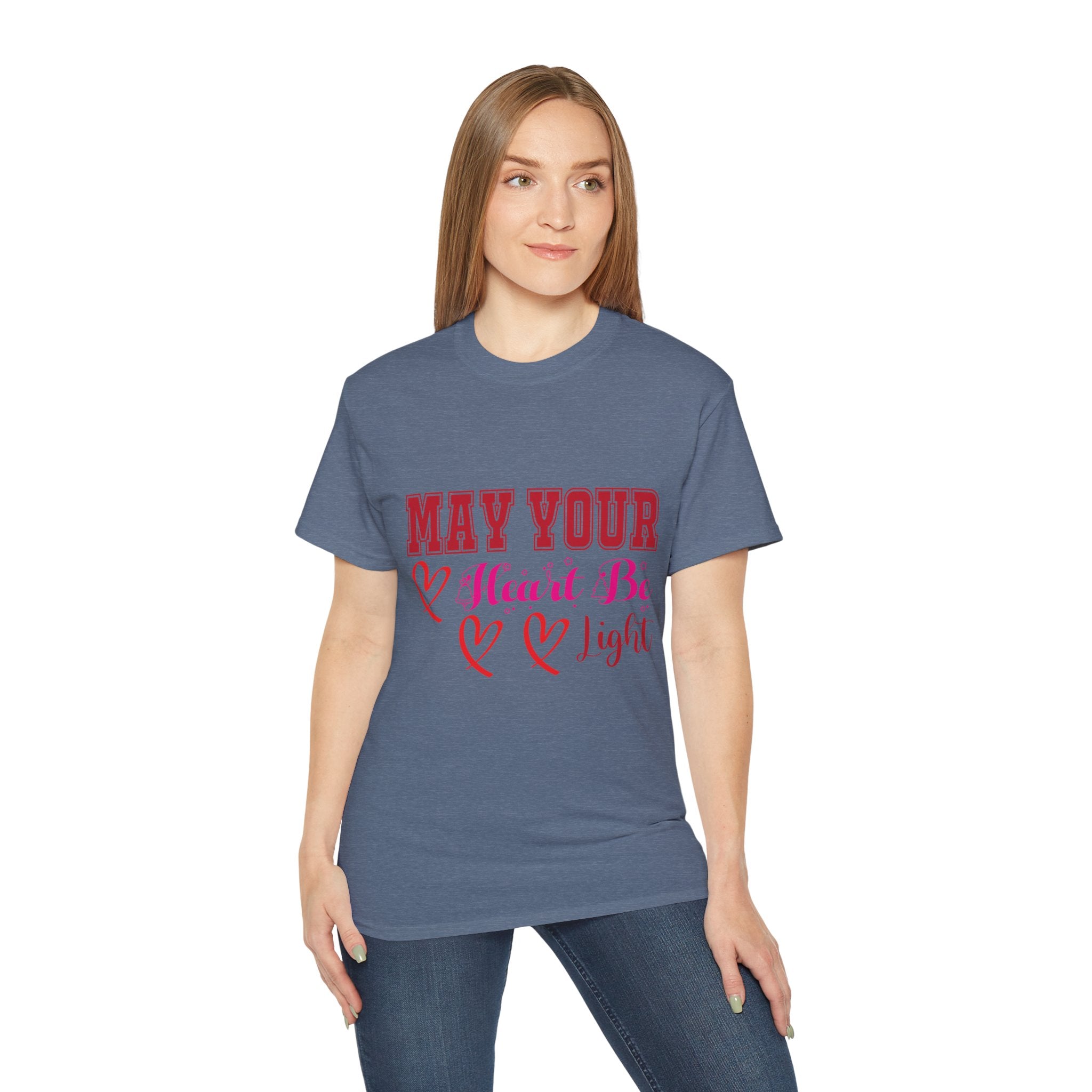 May Your Heart Be Light Christmas T-Shirt | Gallory Hive