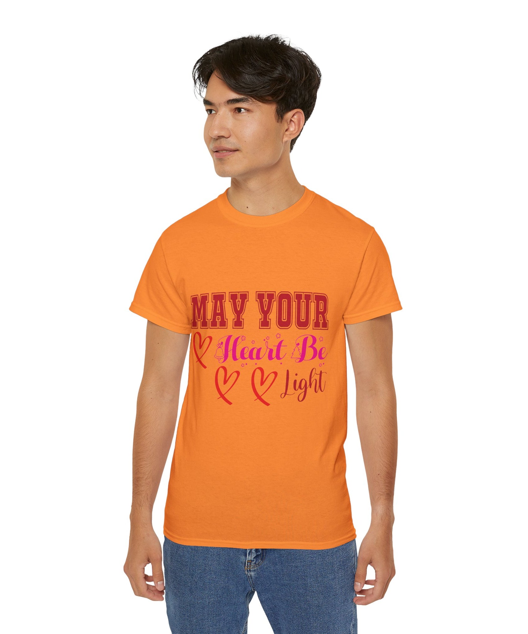 May Your Heart Be Light Christmas T-Shirt | Gallory Hive