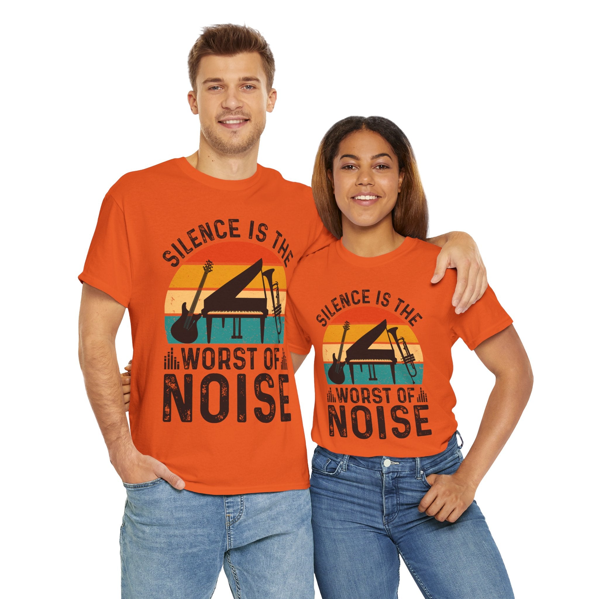 Retro Music Lover-Shirt - Silence Noise Tee