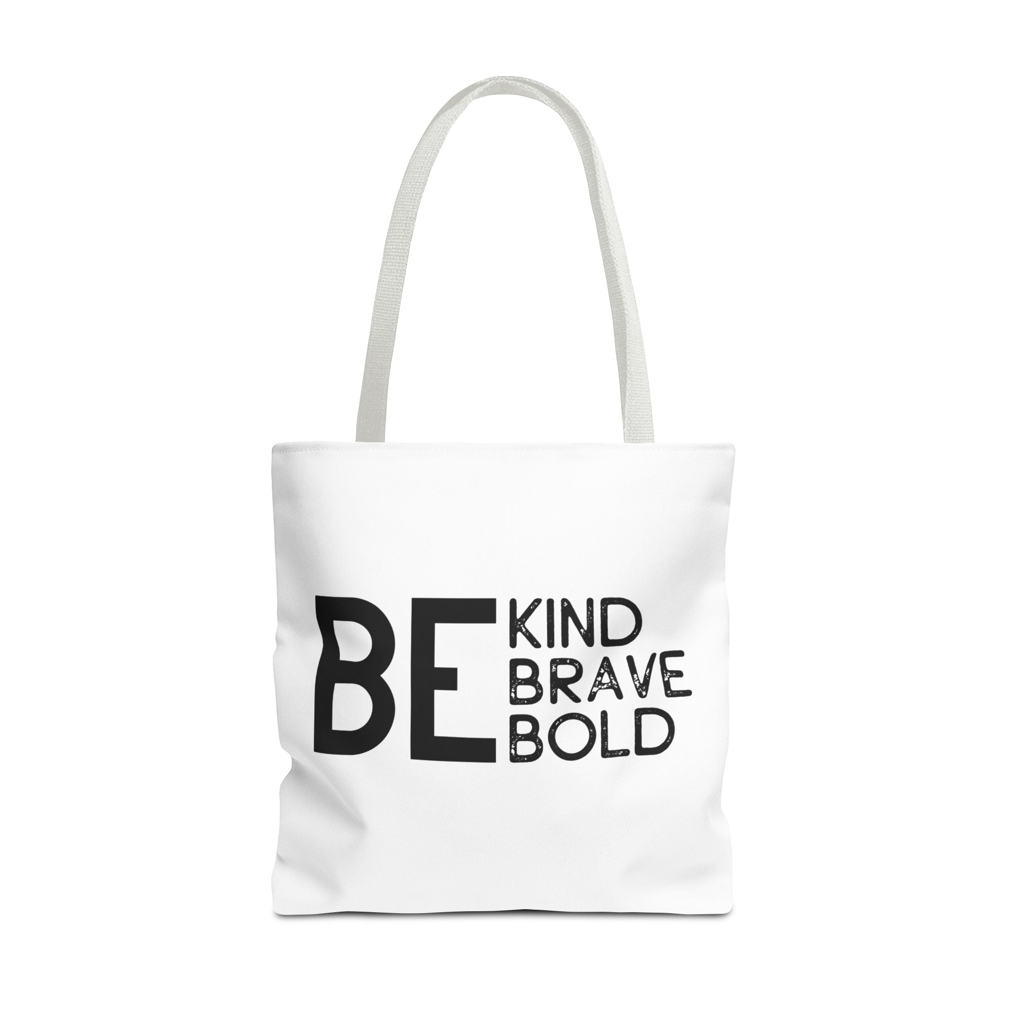 Inspirational Tote Bag - Be Kind Brave Bold - Eco-Friendly Carryall