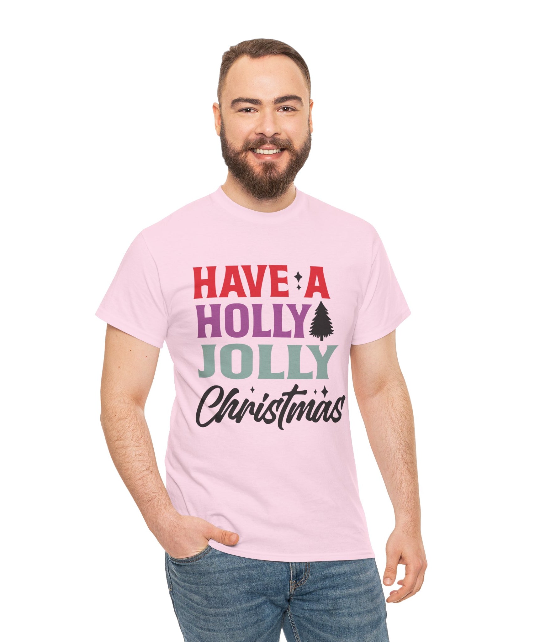 Festive Holly Jolly Christmas Graphic Tee | Gallory Hive