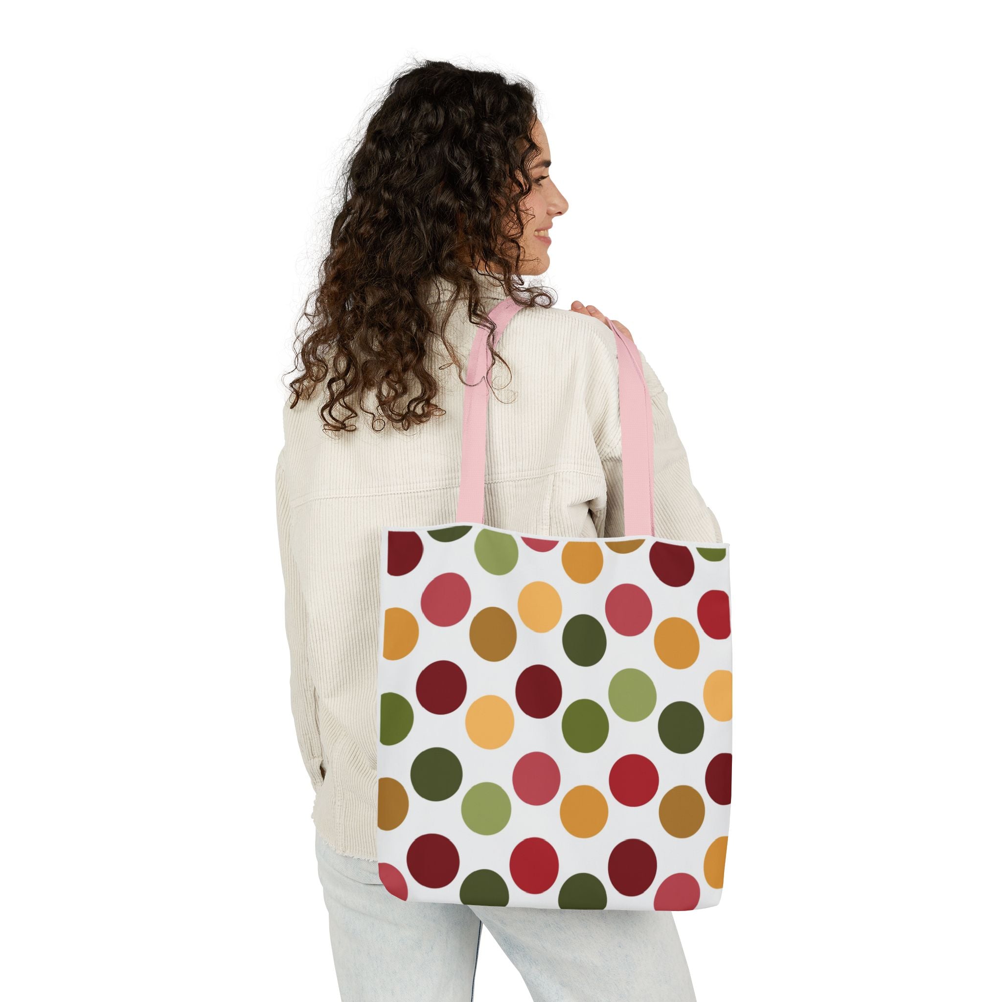 Colorful Polka Dot Canvas Tote Bag | Gallory Hive