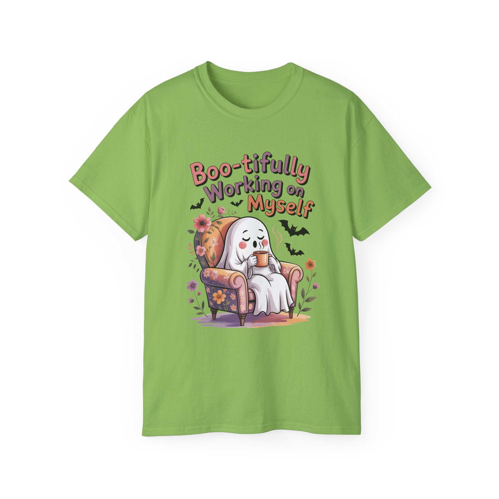 Cute Ghost Working on Myself Tee | Gallory Hive