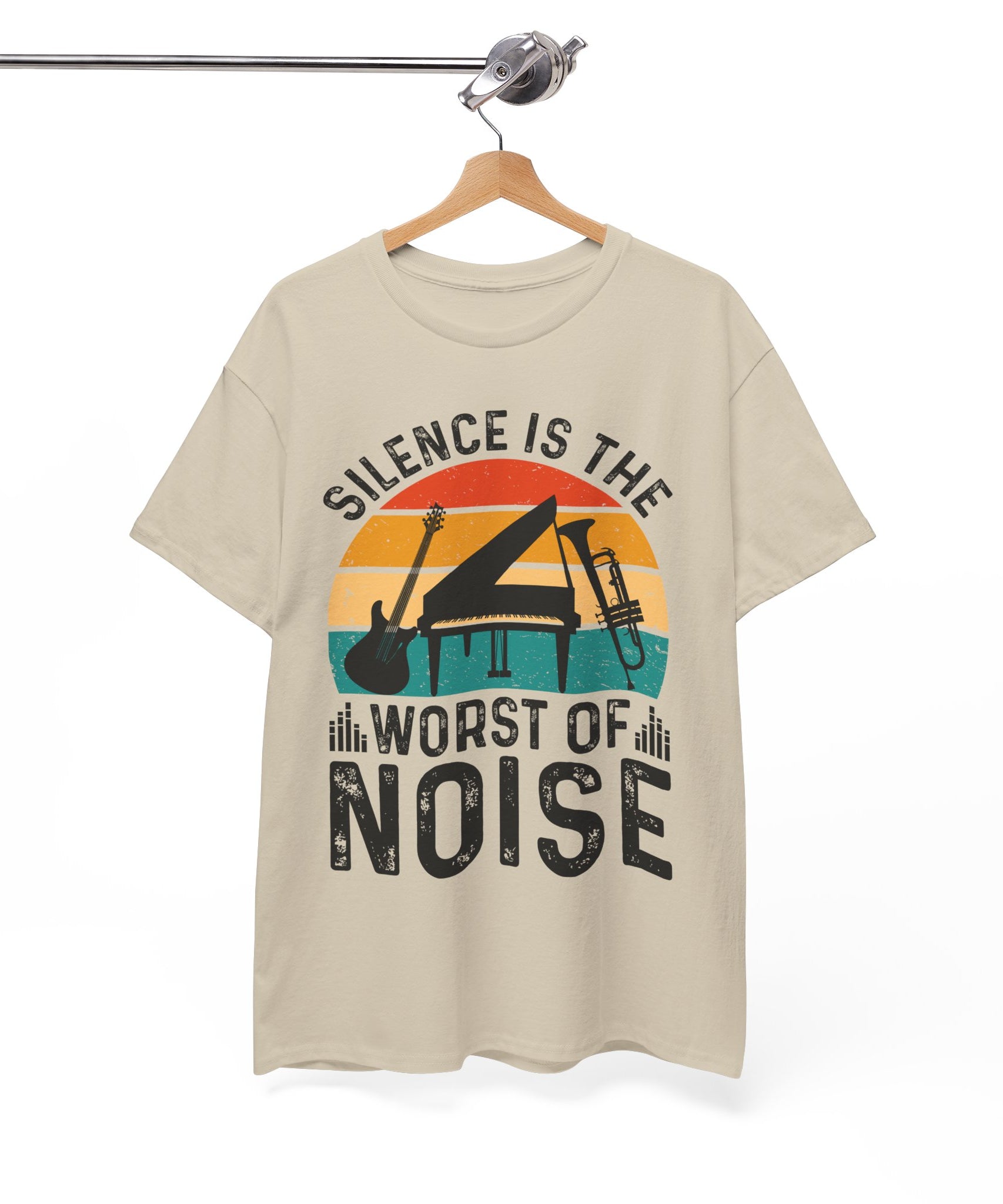 Retro Music Lover-Shirt - Silence Noise Tee