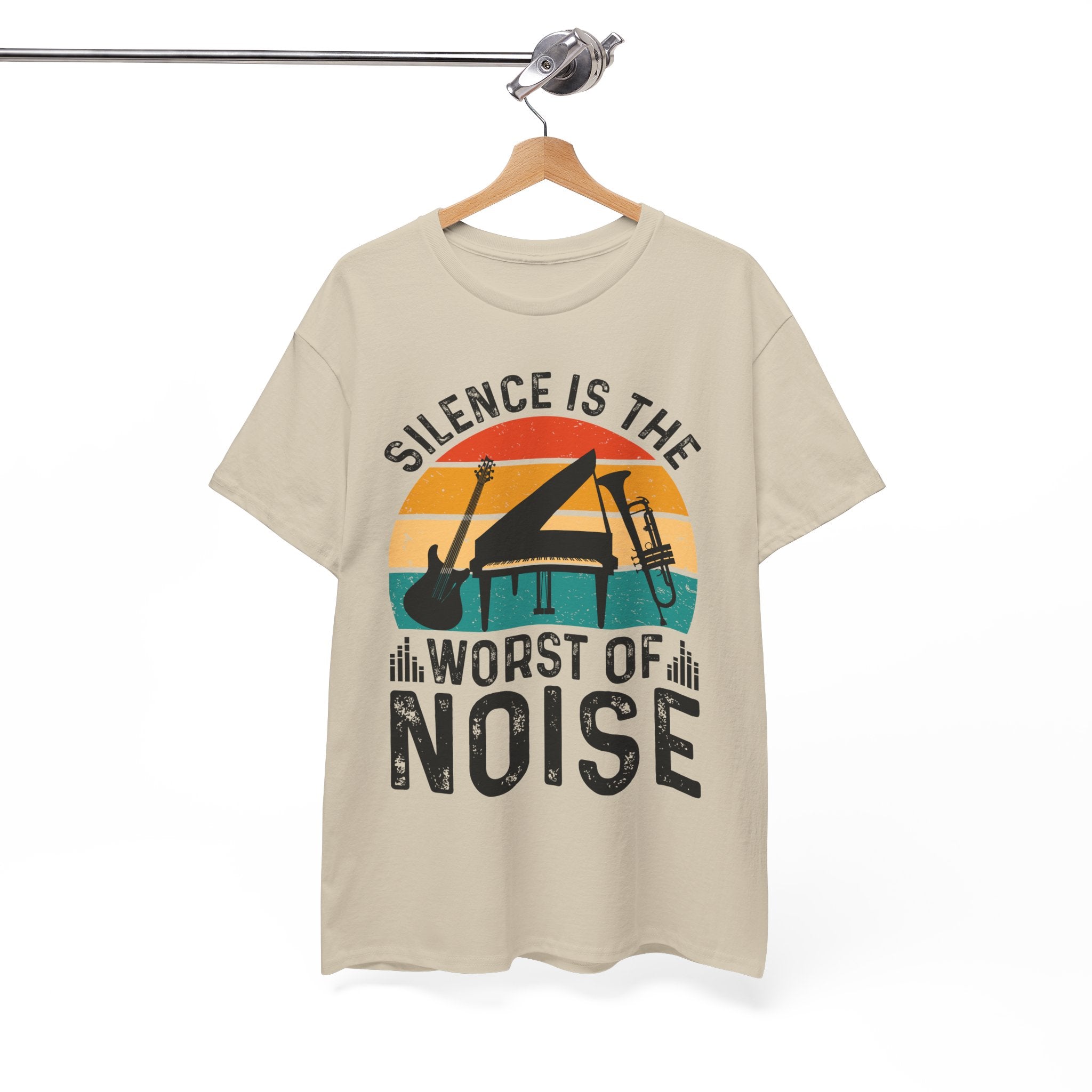 Retro Music Lover-Shirt - Silence Noise Tee