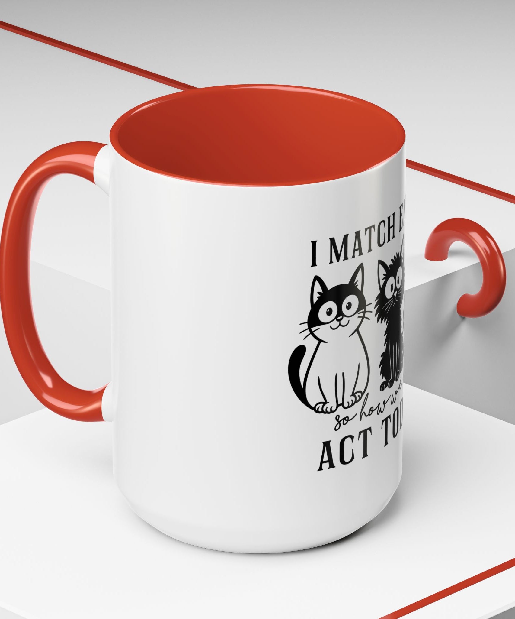 Quirky Cat Coffee Mug, Fun Kitty Mug for Cat Lovers, Gift for Pet Owners, Unique Cat-Themed Drinkware, Cute Cat Lover Present