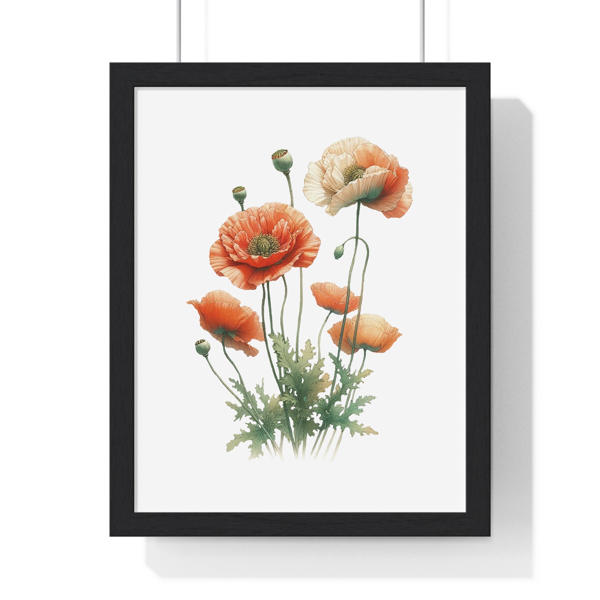 August Birth Flower Wall Art – Poppy Framed Print | Gallory Hive