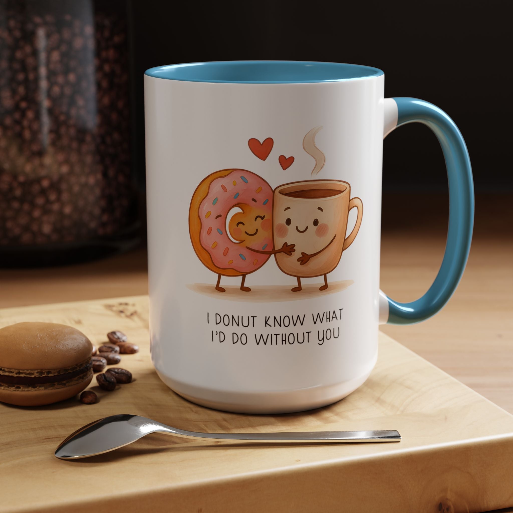 Cute Donut and Coffee Love Ceramic Mug | Gallory Hive