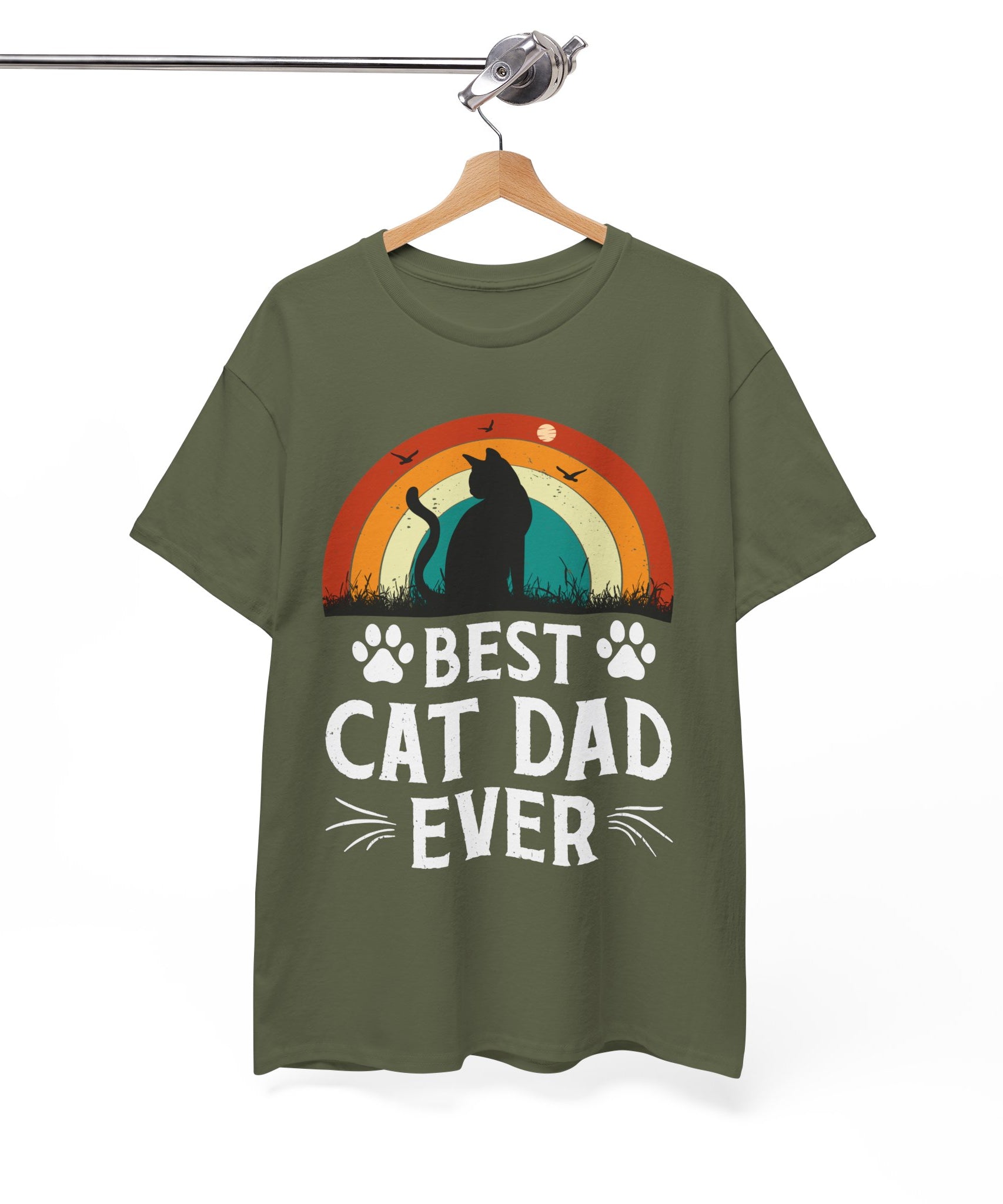 Best Cat Dad Ever T-Shirt Retro | Gallory Hive