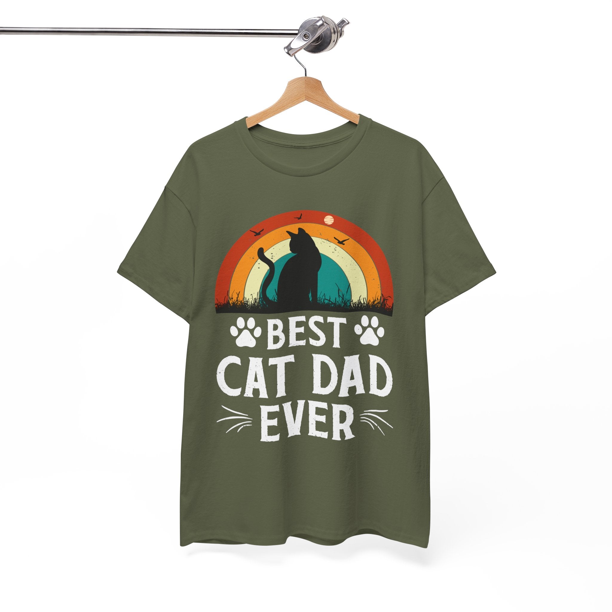 Best Cat Dad Ever T-Shirt Retro | Gallory Hive