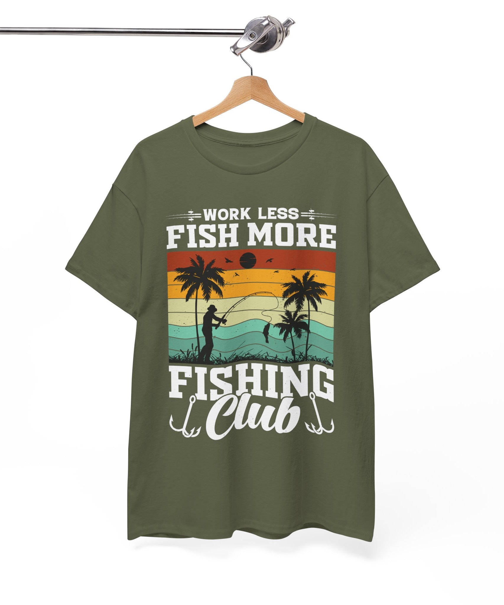 Retro Fisherman Sunset T-Shirt