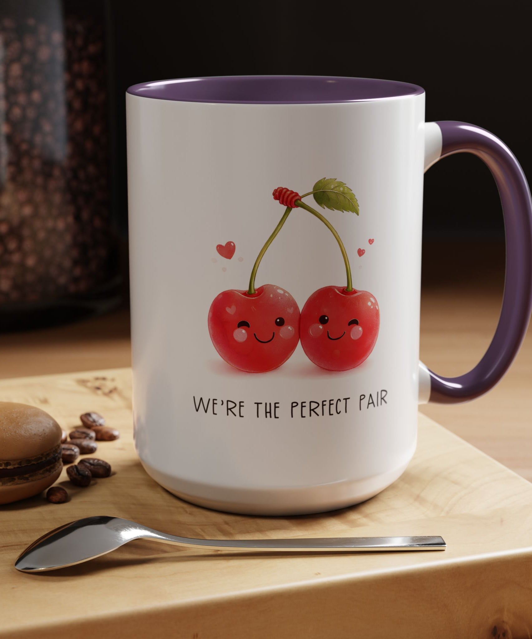 Funny Cherry Couple Ceramic Coffee Mug | Gallory Hive