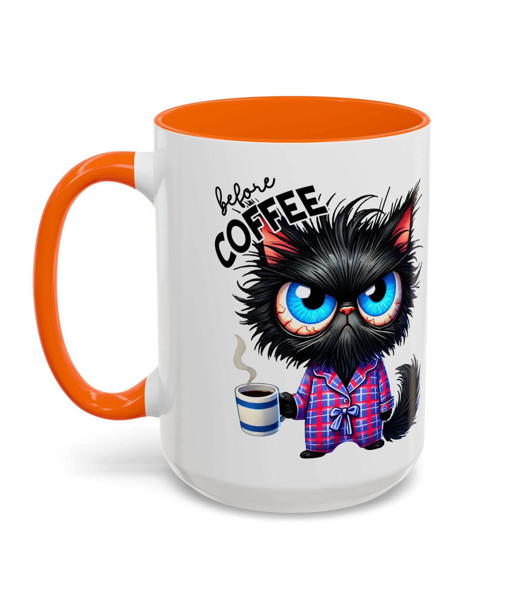 Cute Black Cat Accent Coffee Mug  Gallory Hive