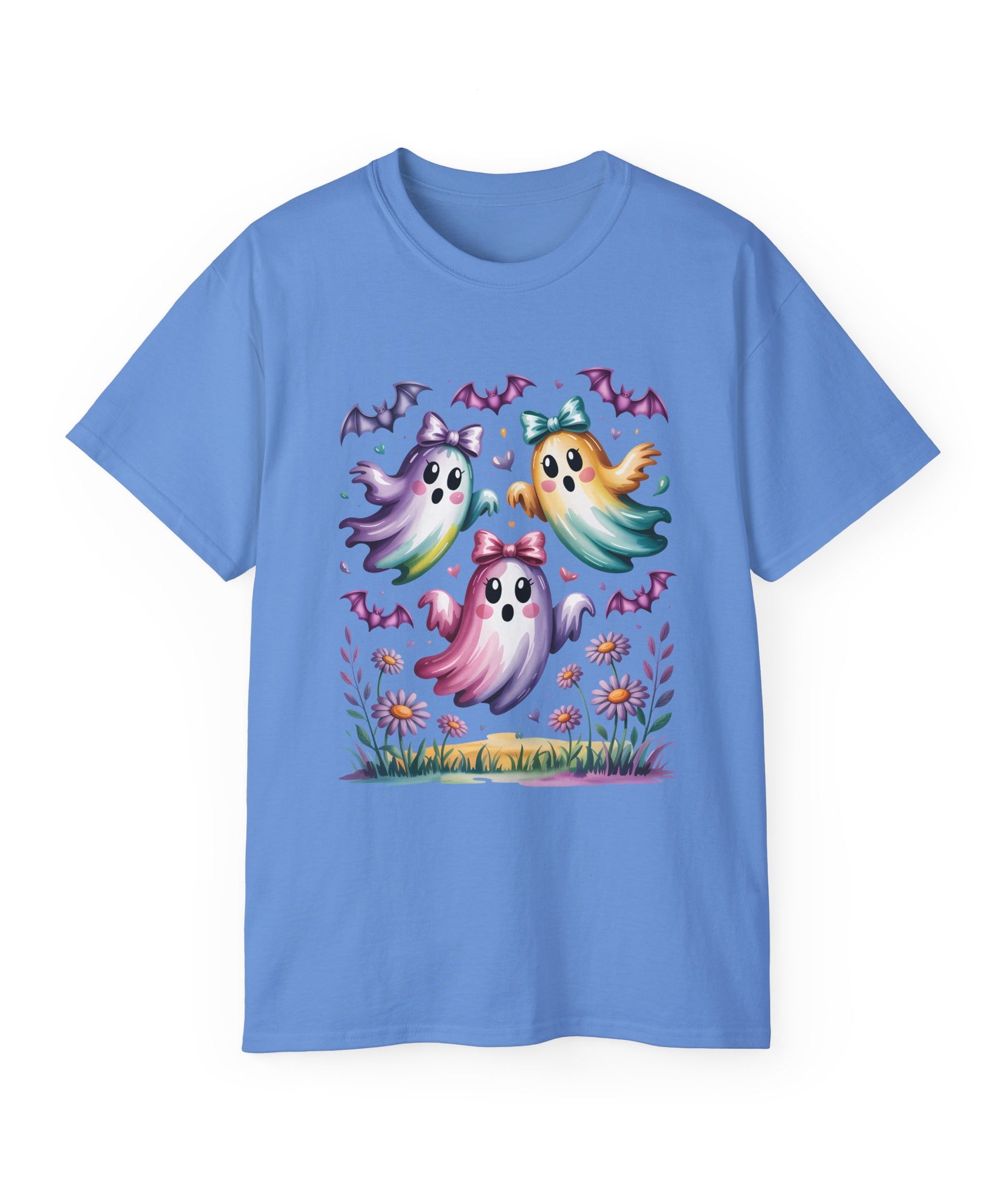 Floral Halloween Ghost Shirt – Kawaii Style