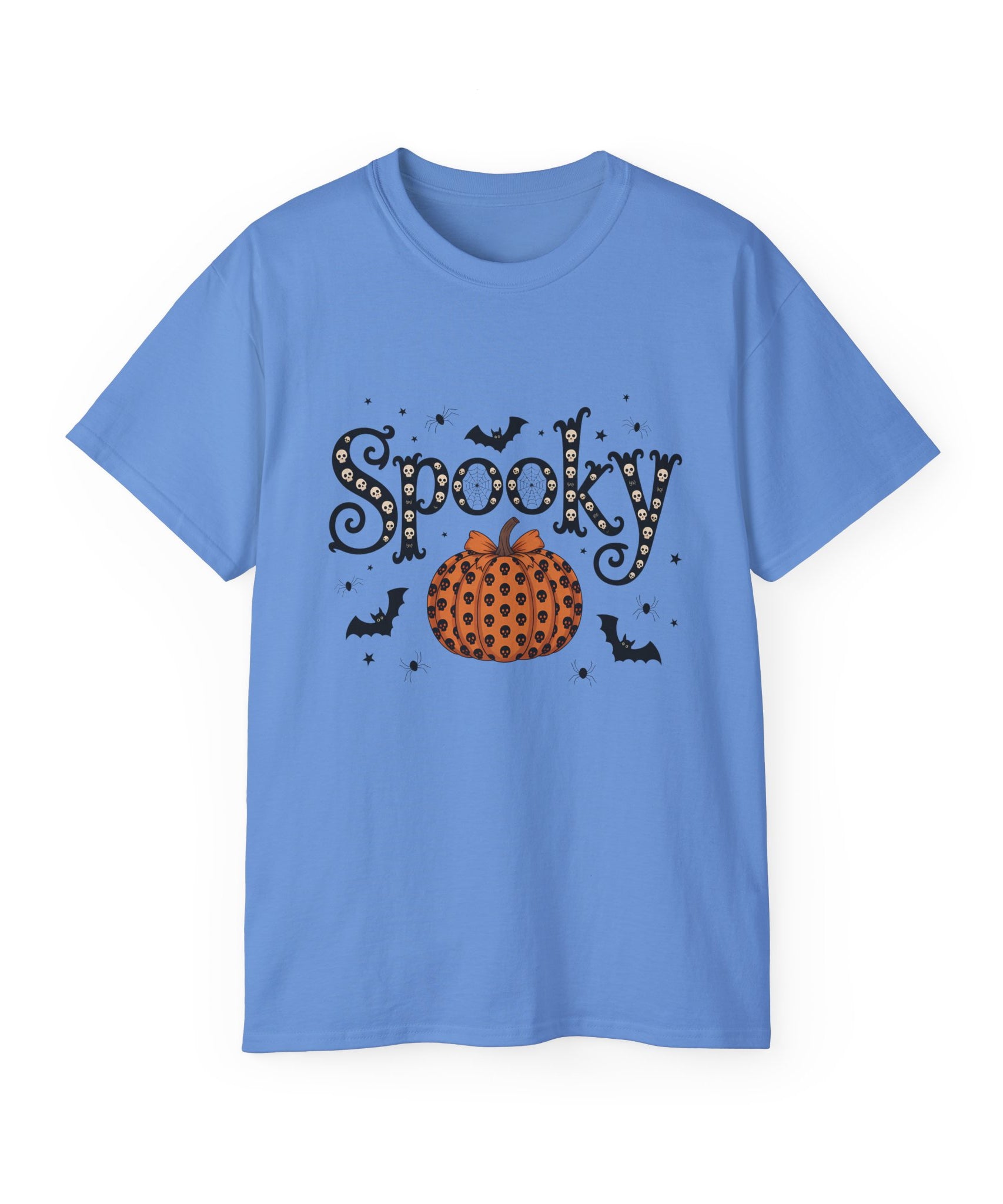Spooky Skull Pumpkin Halloween T-Shirt | Gallory Hive