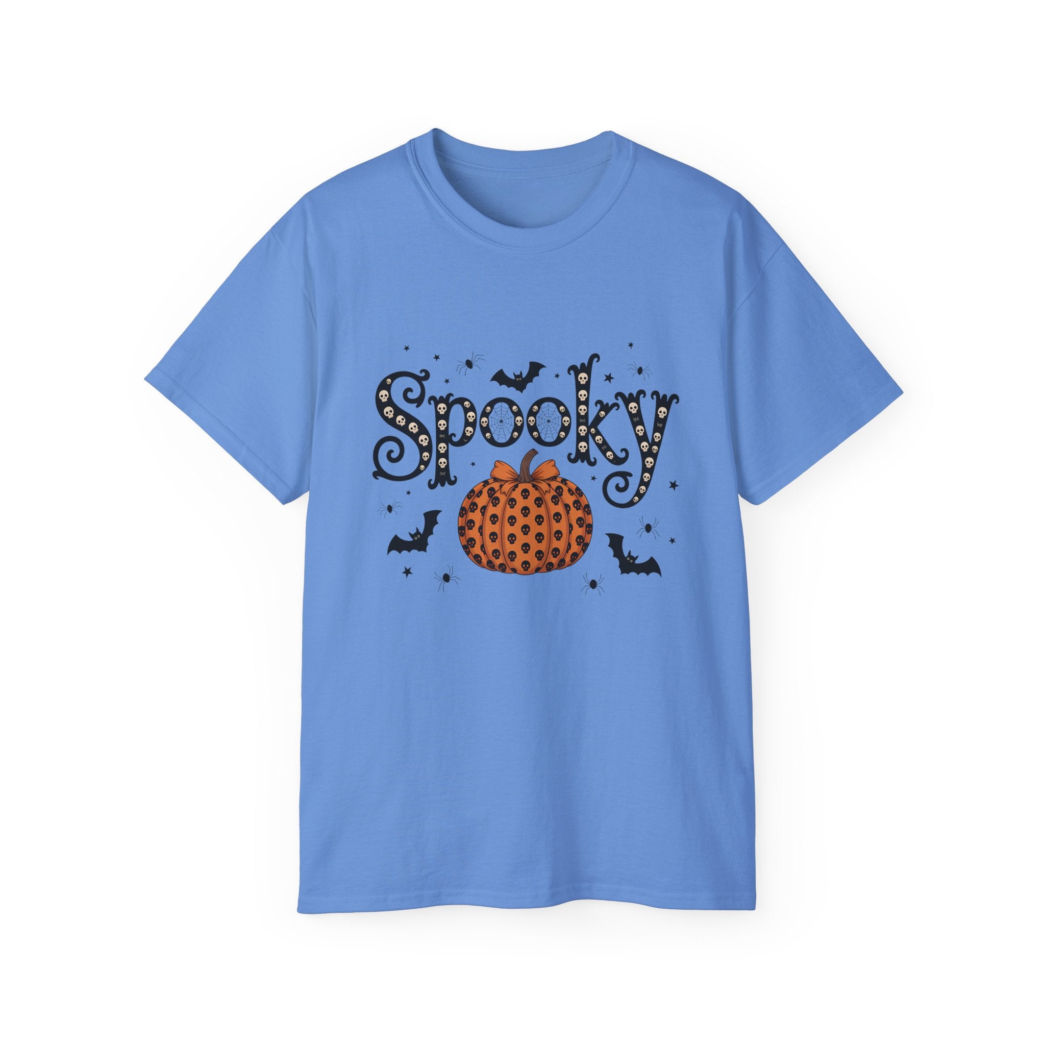 Spooky Skull Pumpkin Halloween T-Shirt | Gallory Hive